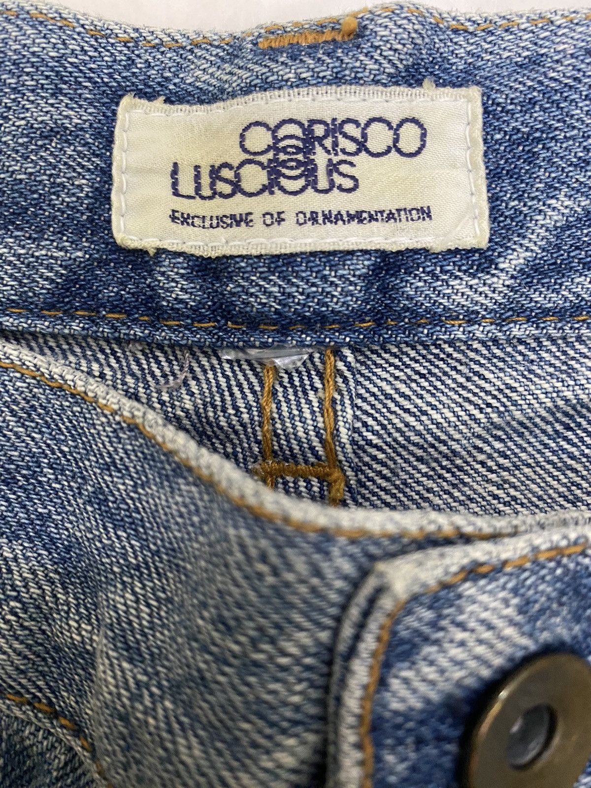 Japanese Brand Carisco Luscious Double Waist Denim Cargo Pant Size US 34 / EU 50 - 12 Thumbnail
