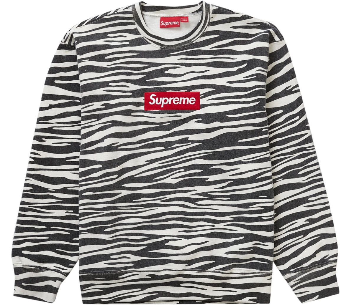 Supreme Supreme Zebra Box Logo Sweatshirt Size US XL / EU 56 / 4 - 2 Thumbnail