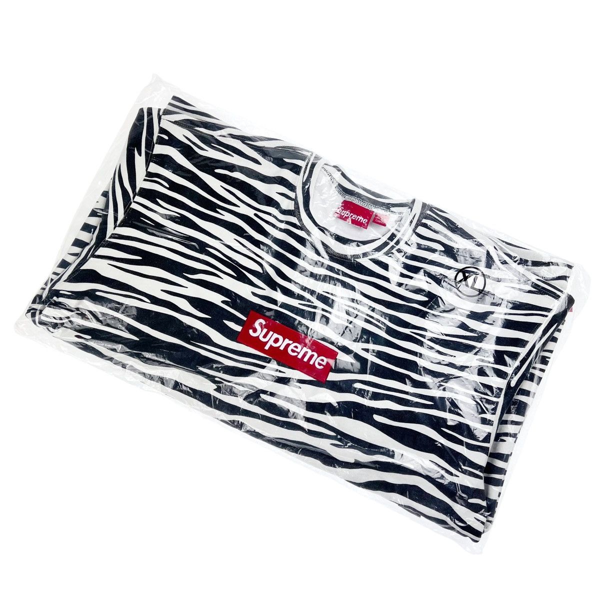 image of Supreme Zebra Box Logo Sweatshirt in White, Men's (Size XL)