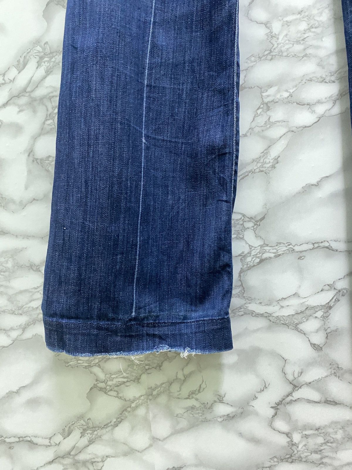 7 For All Mankind × Vintage VTG 7 ALL FOR MANKIND BOOTCUT FLARED DISTRESSED DENIM Size US 29 - 17 Thumbnail