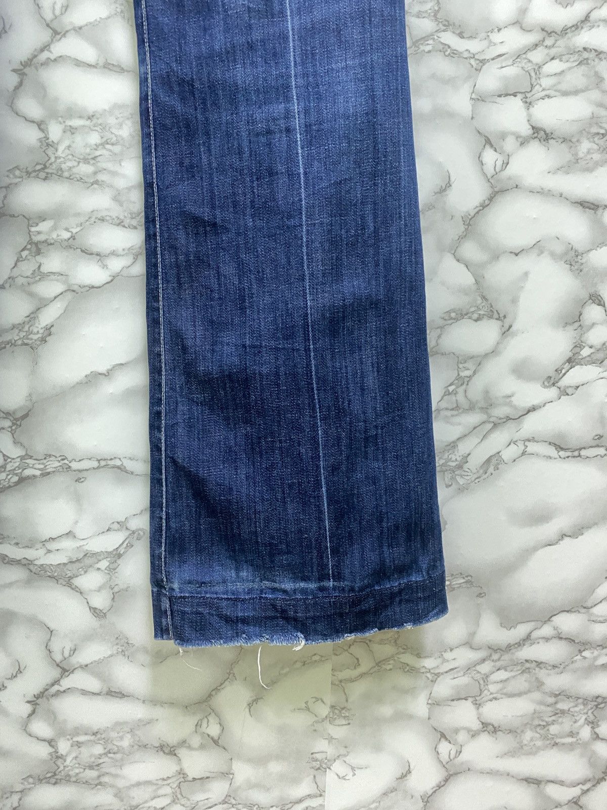 7 For All Mankind × Vintage VTG 7 ALL FOR MANKIND BOOTCUT FLARED DISTRESSED DENIM Size US 29 - 18 Thumbnail
