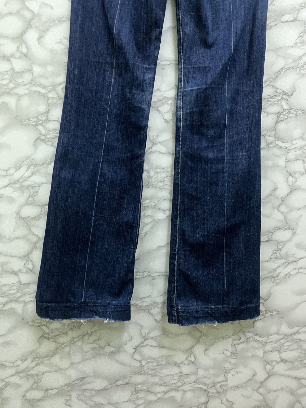 7 For All Mankind × Vintage VTG 7 ALL FOR MANKIND BOOTCUT FLARED DISTRESSED DENIM Size US 29 - 14 Thumbnail