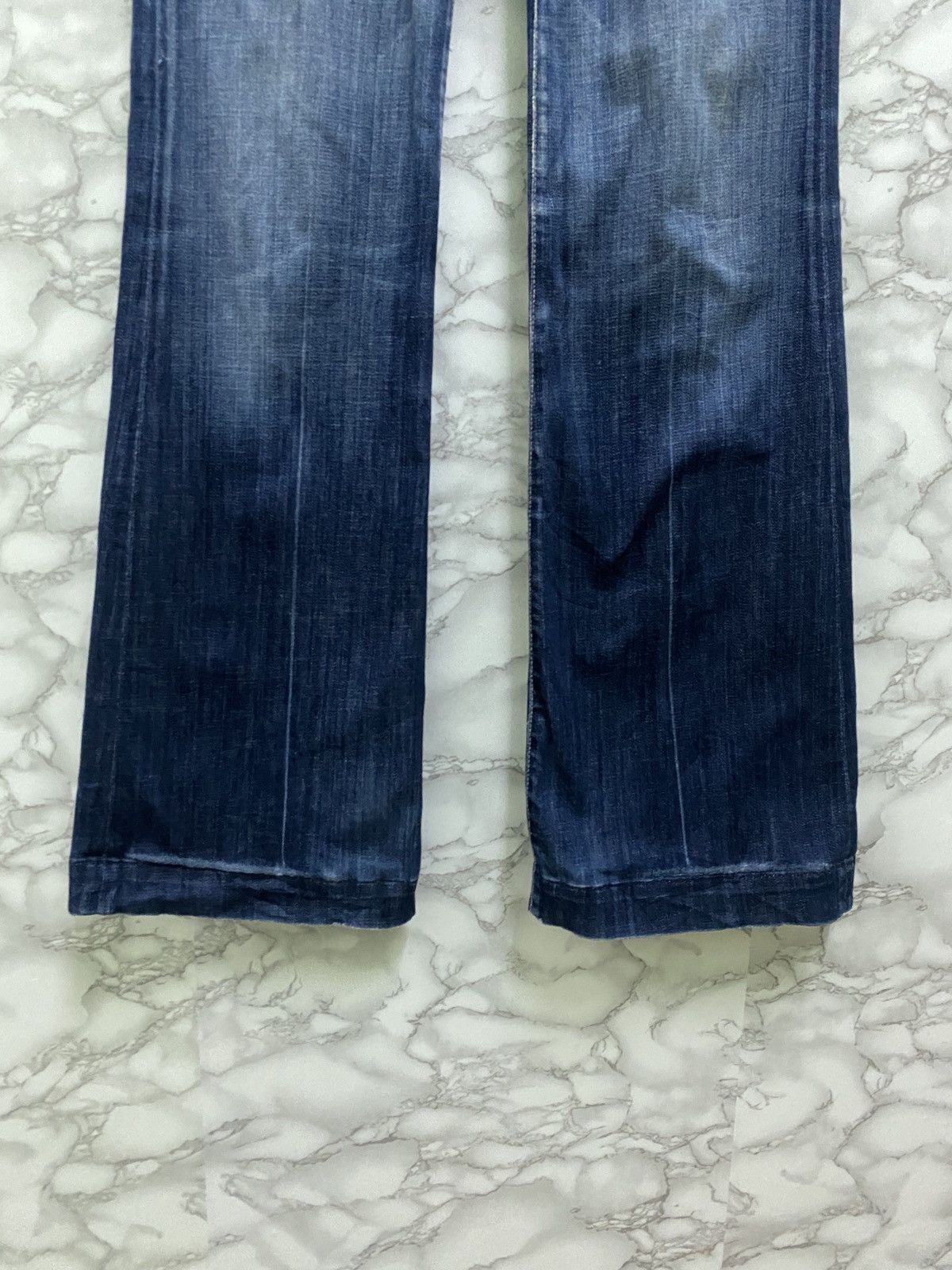 7 For All Mankind × Vintage VTG 7 ALL FOR MANKIND BOOTCUT FLARED DISTRESSED DENIM Size US 29 - 6 Thumbnail