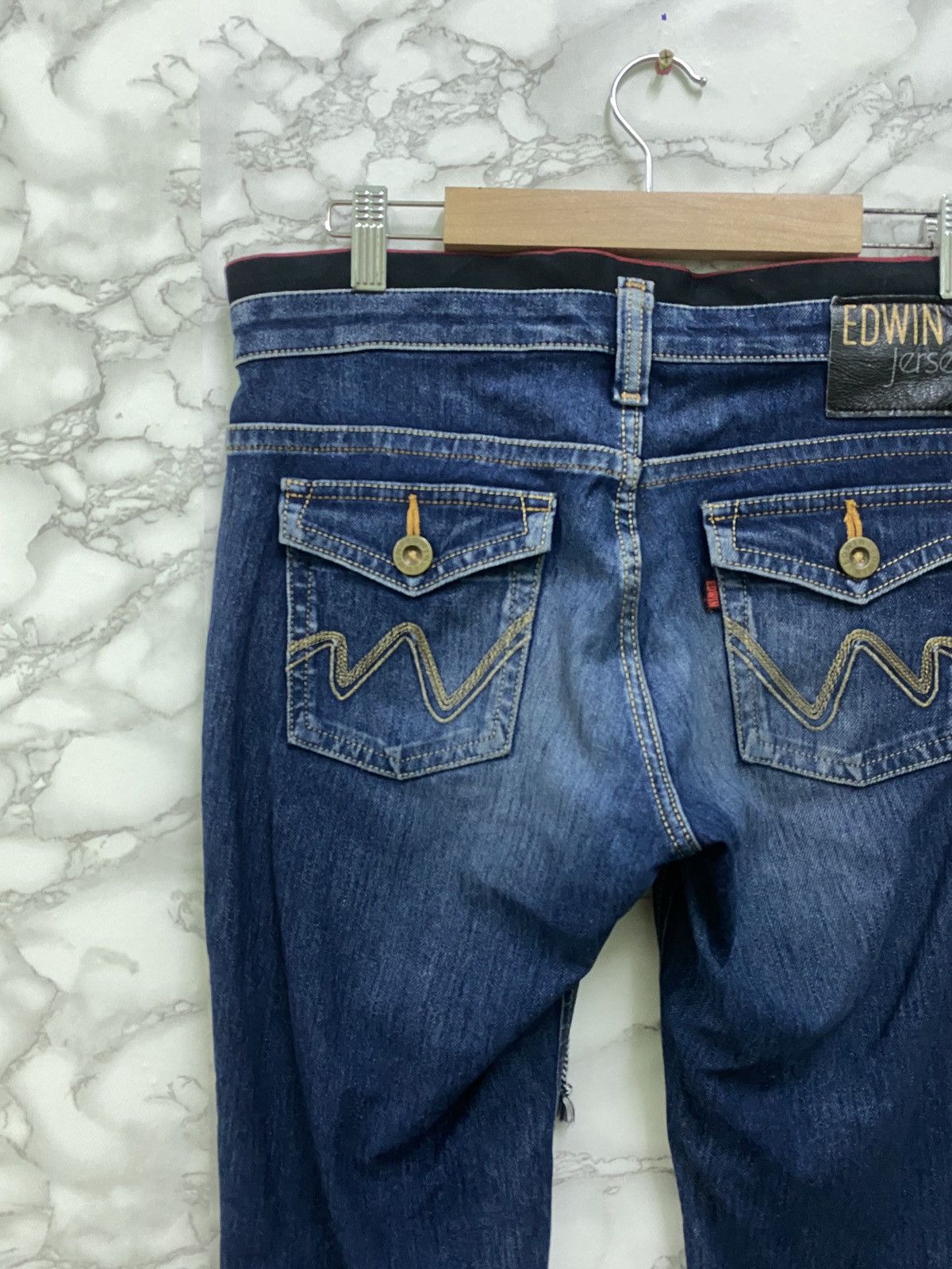 Edwin × Japanese Brand EDWIN JERSEY STRECH JEANS DRAWSTRINGS DISTRESSED DENIM Size US 30 / EU 46 - 11 Thumbnail