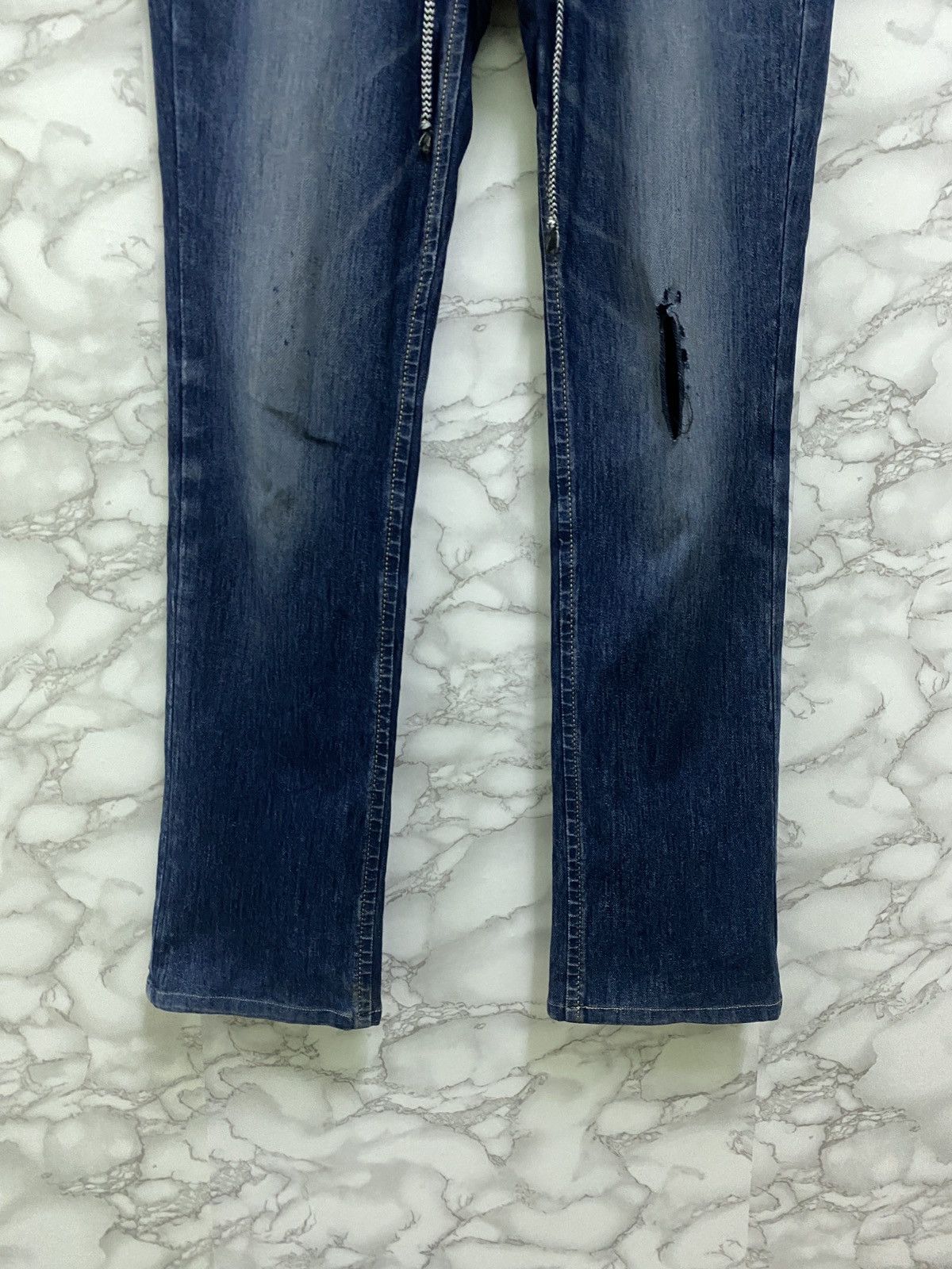 Edwin × Japanese Brand EDWIN JERSEY STRECH JEANS DRAWSTRINGS DISTRESSED DENIM Size US 30 / EU 46 - 6 Thumbnail