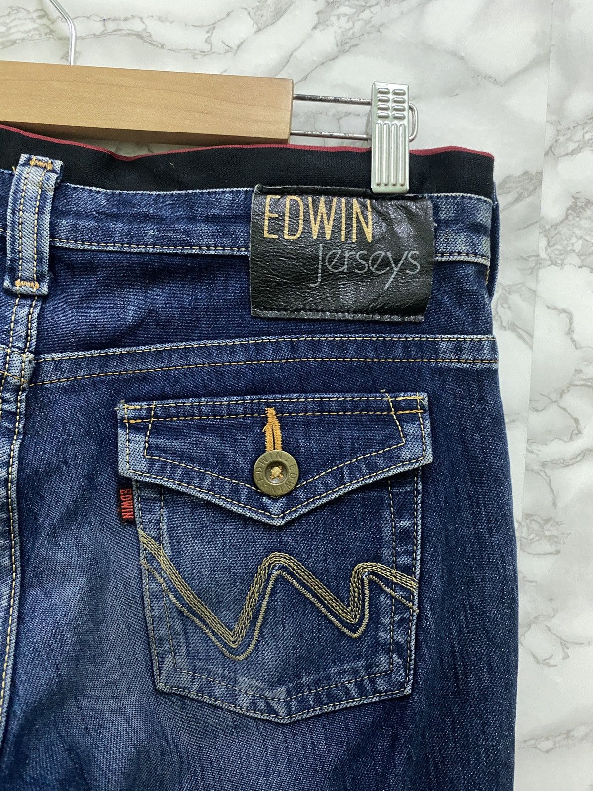 Edwin × Japanese Brand EDWIN JERSEY STRECH JEANS DRAWSTRINGS DISTRESSED DENIM Size US 30 / EU 46 - 14 Thumbnail