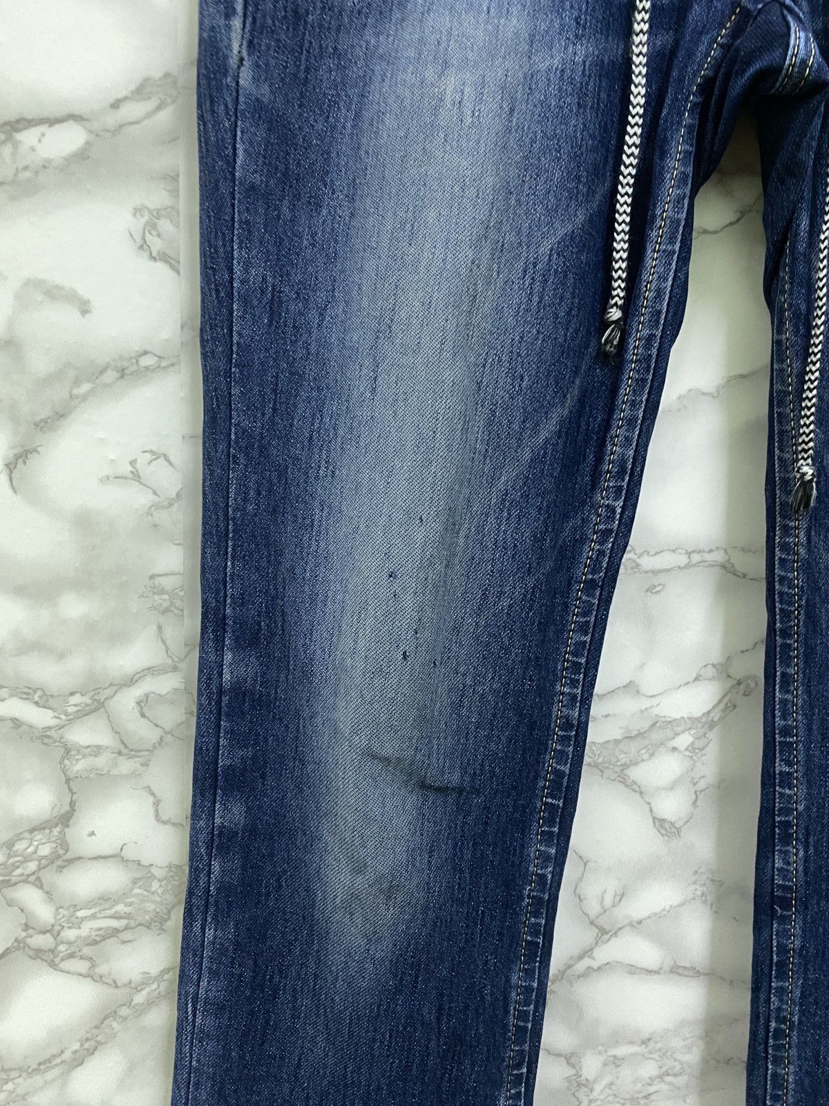 Edwin × Japanese Brand EDWIN JERSEY STRECH JEANS DRAWSTRINGS DISTRESSED DENIM Size US 30 / EU 46 - 8 Thumbnail