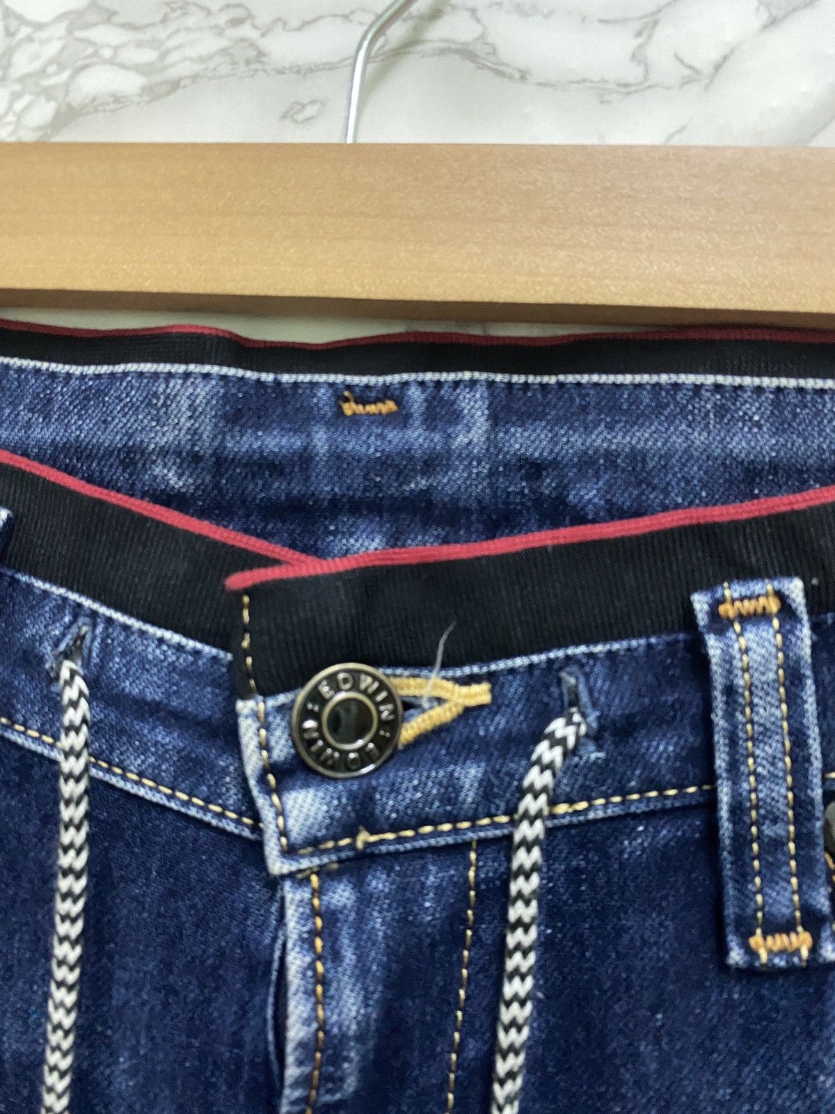 Edwin × Japanese Brand EDWIN JERSEY STRECH JEANS DRAWSTRINGS DISTRESSED DENIM Size US 30 / EU 46 - 9 Thumbnail