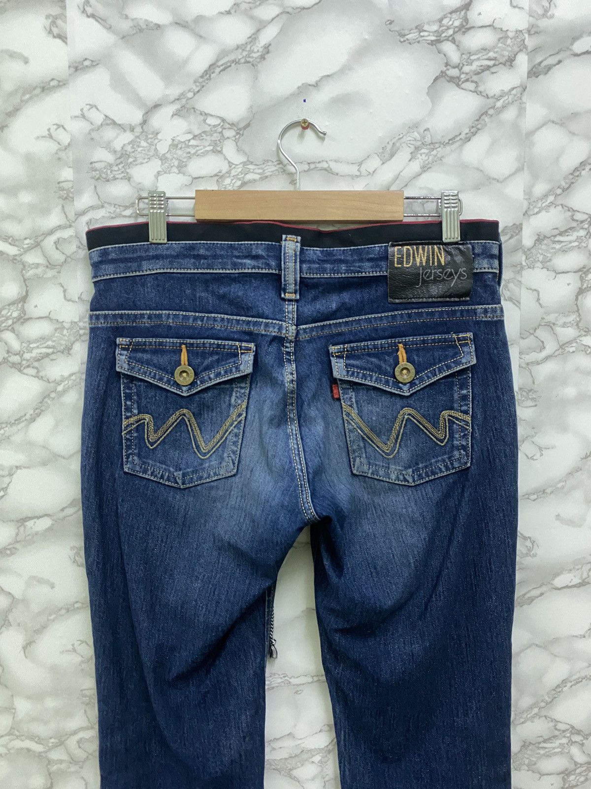 Edwin × Japanese Brand EDWIN JERSEY STRECH JEANS DRAWSTRINGS DISTRESSED DENIM Size US 30 / EU 46 - 10 Thumbnail