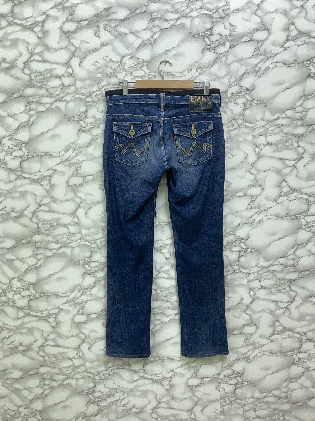 Edwin × Japanese Brand EDWIN JERSEY STRECH JEANS DRAWSTRINGS DISTRESSED DENIM Size US 30 / EU 46 - 2 Thumbnail