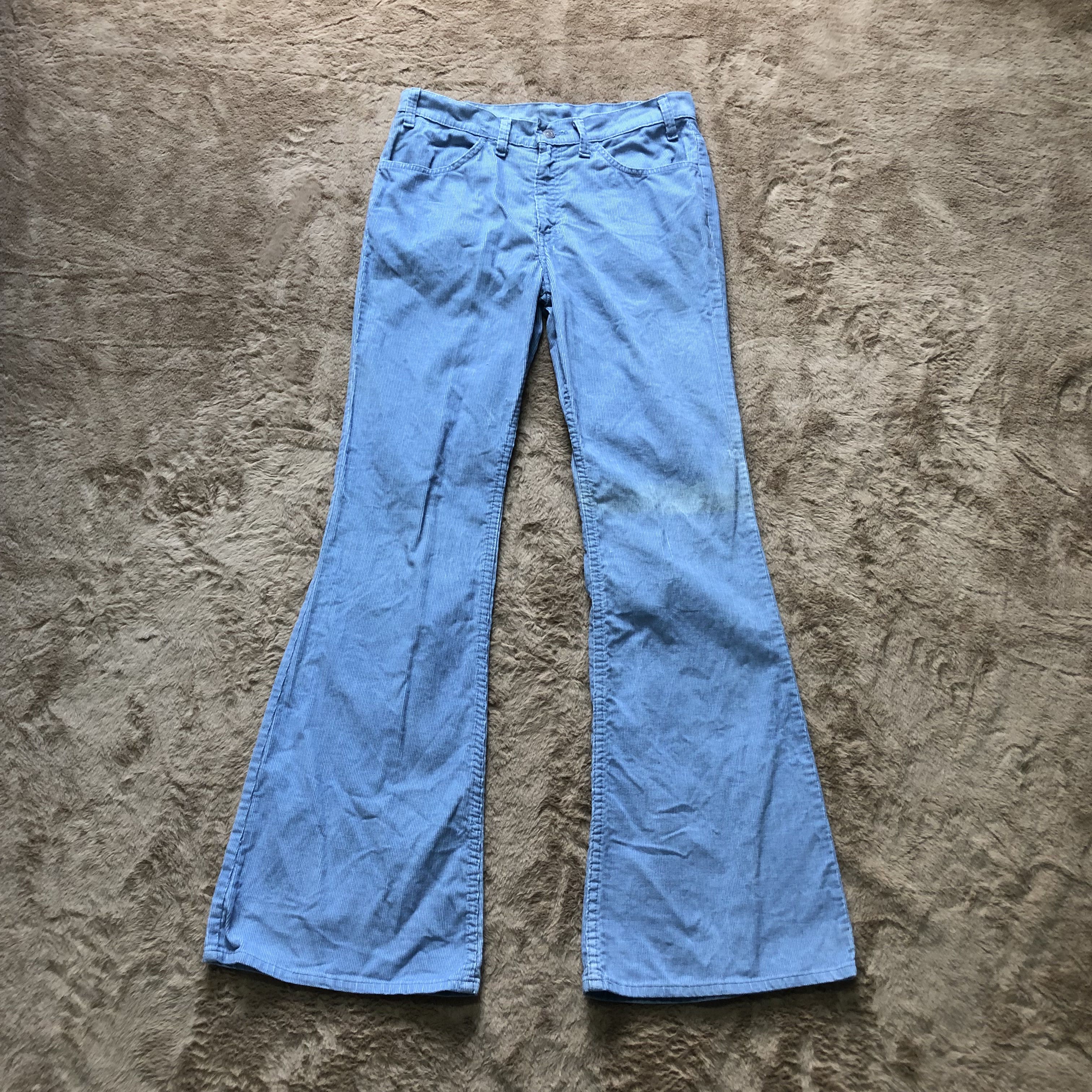 image of Levis x Levis Vintage Clothing Flare 80's Levi's Big E White Tag Corduroy Pants 4358-151 in Blue (S