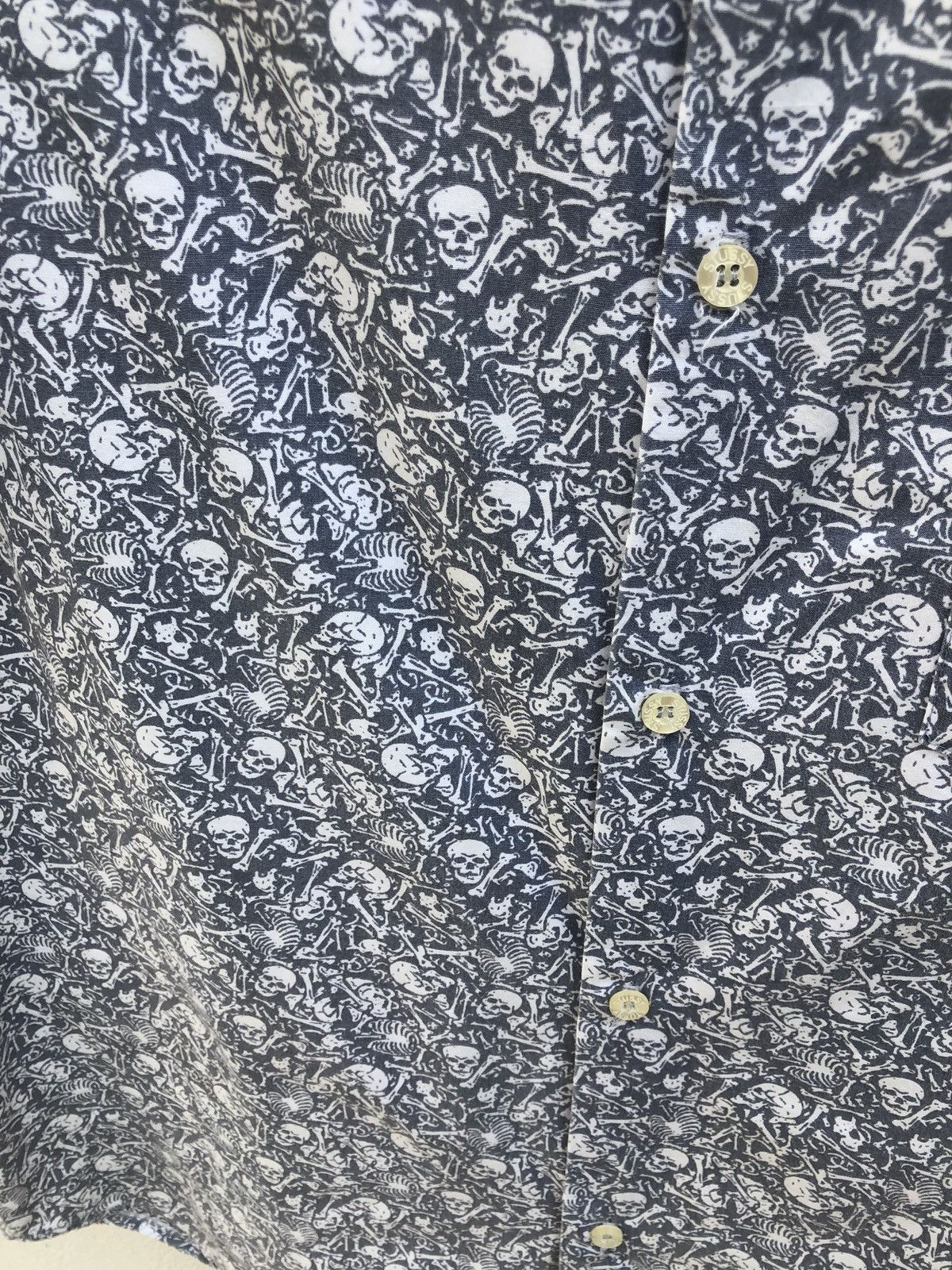 Stussy Vintage Stussy Full Printed Skull Skeleton Button Shirt Size US M / EU 48-50 / 2 - 10 Thumbnail