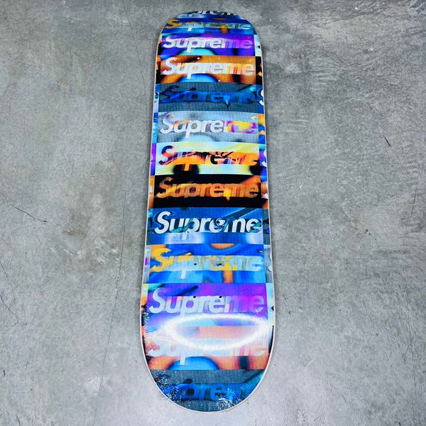 Supreme Distorted Logo Skateboard Deck / Black (SS20) | Grailed