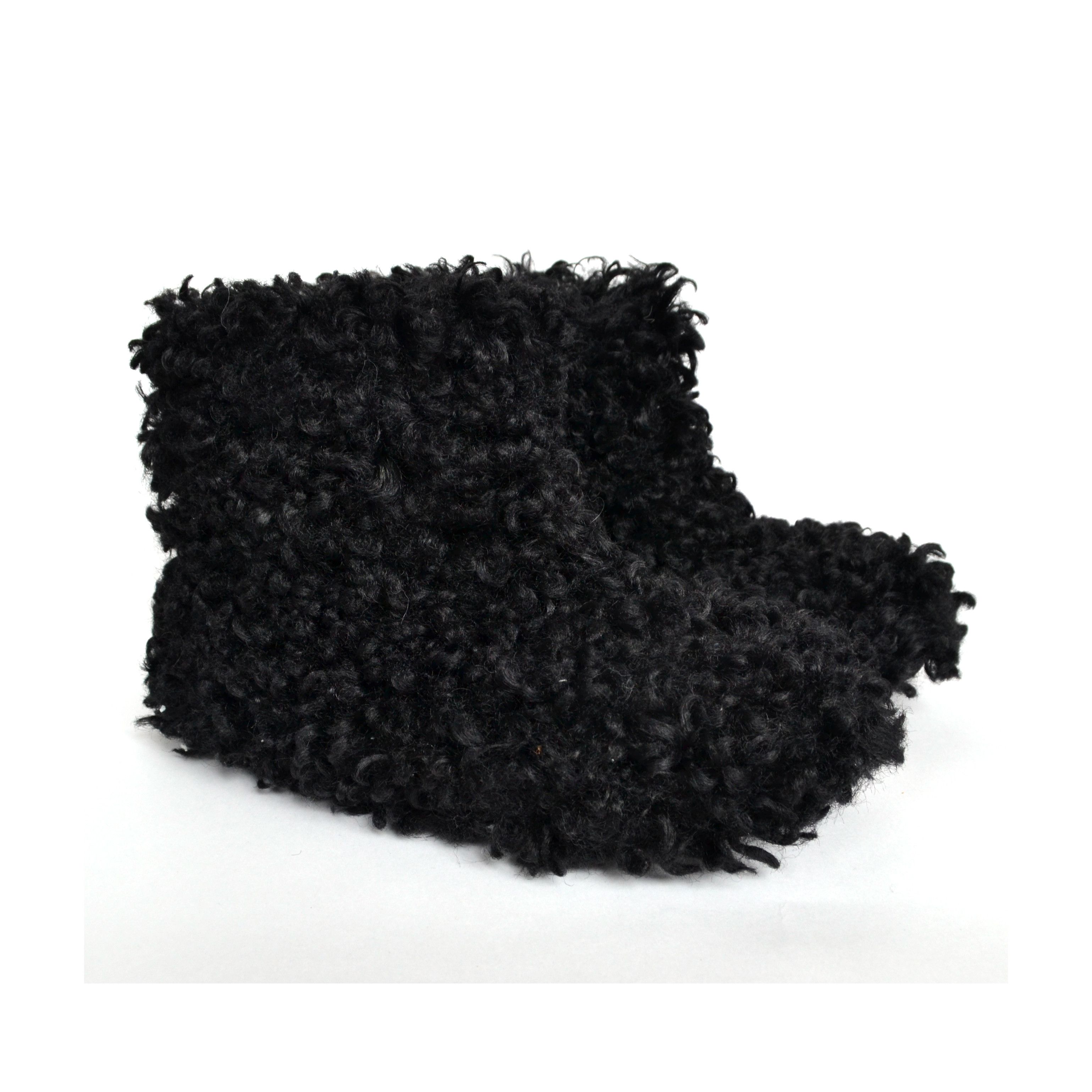 Miu Miu MIU MIU Boots Faux Fur Ankle Shoes Black Logo PRADA Size US 7 / IT 37 - 7 Thumbnail