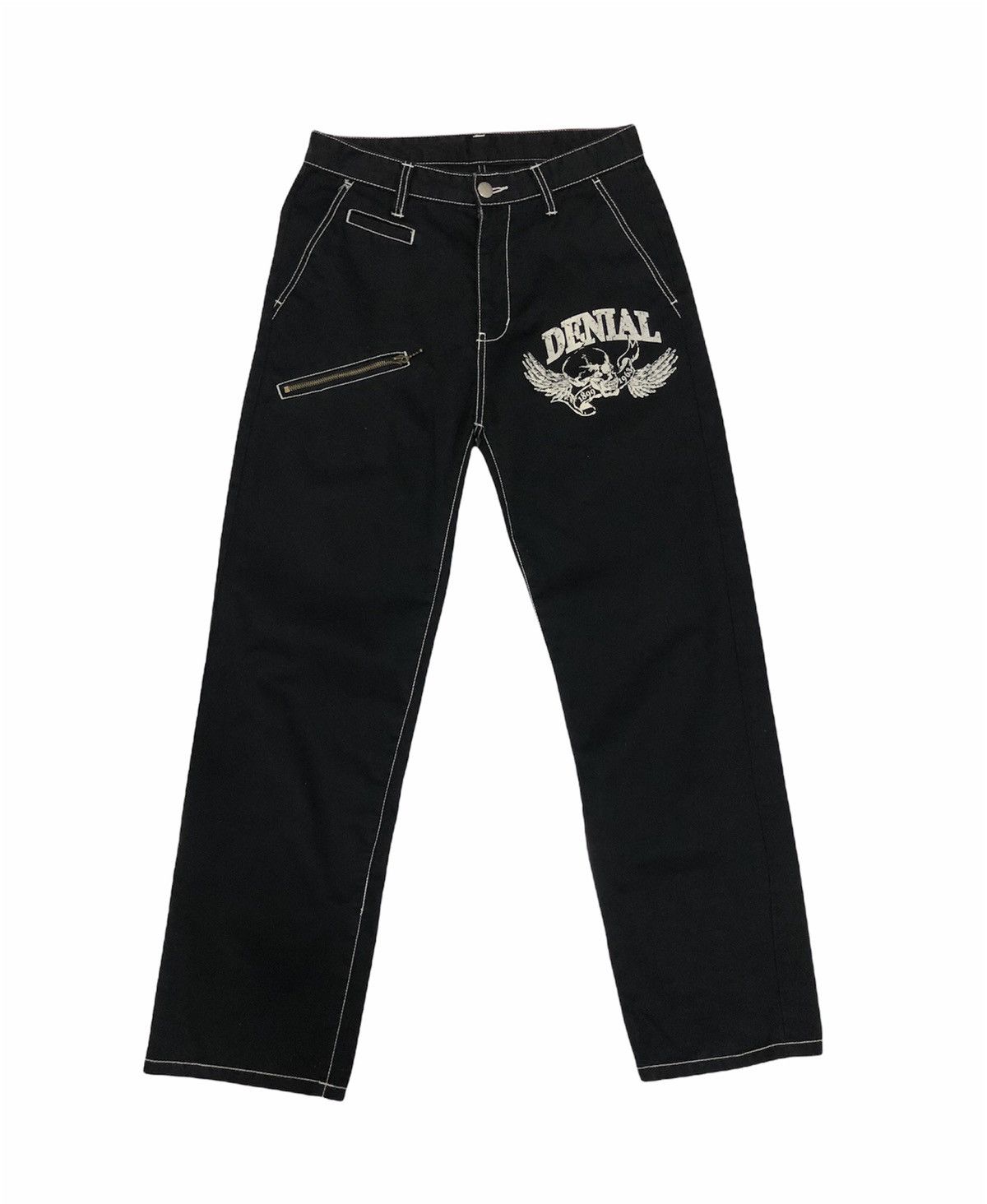 Designer × Japanese Brand Pant punk DENIAL rare desgin comfortable shoreline Size US 30 / EU 46 - 1 Thumbnail