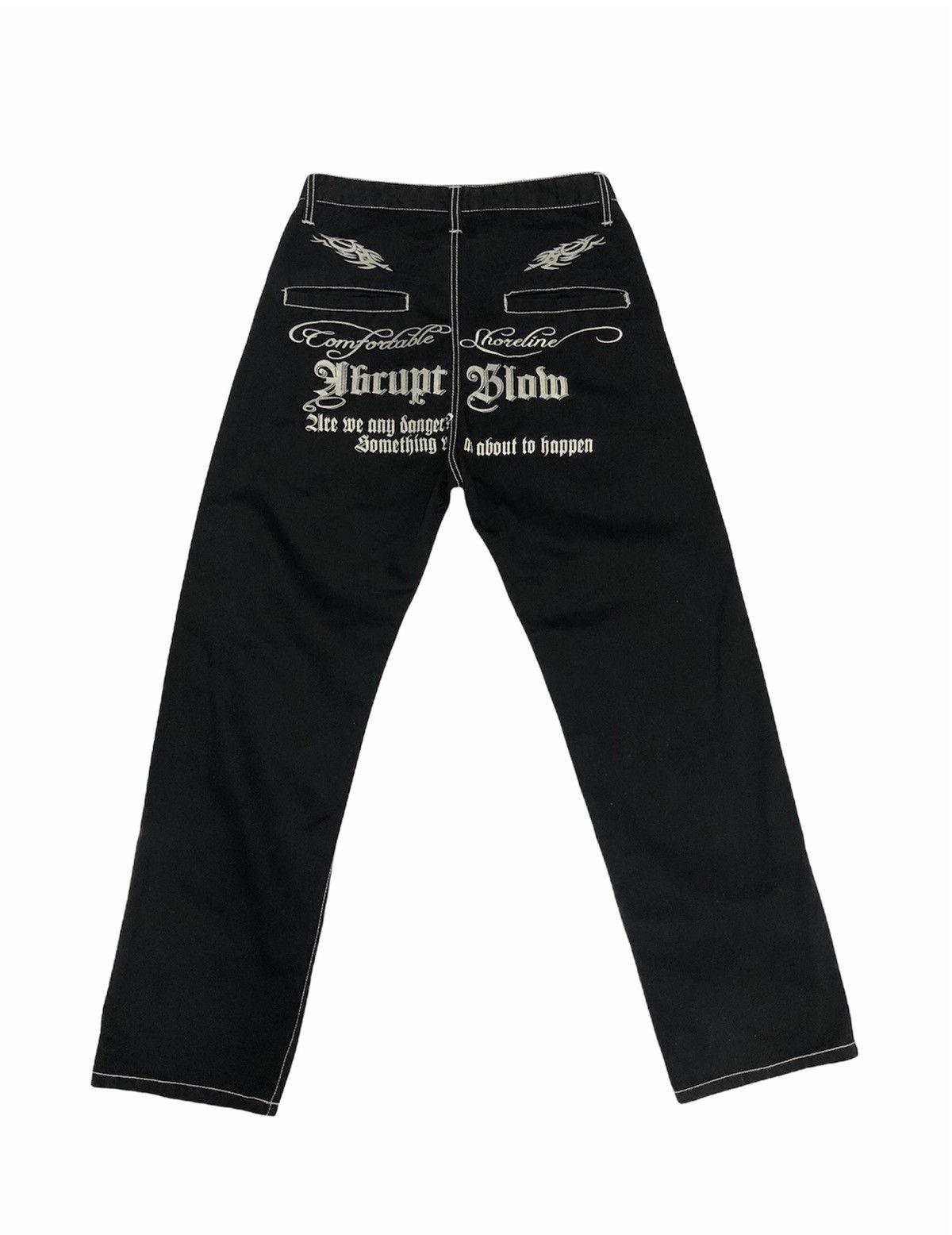 Designer × Japanese Brand Pant punk DENIAL rare desgin comfortable shoreline Size US 30 / EU 46 - 2 Thumbnail