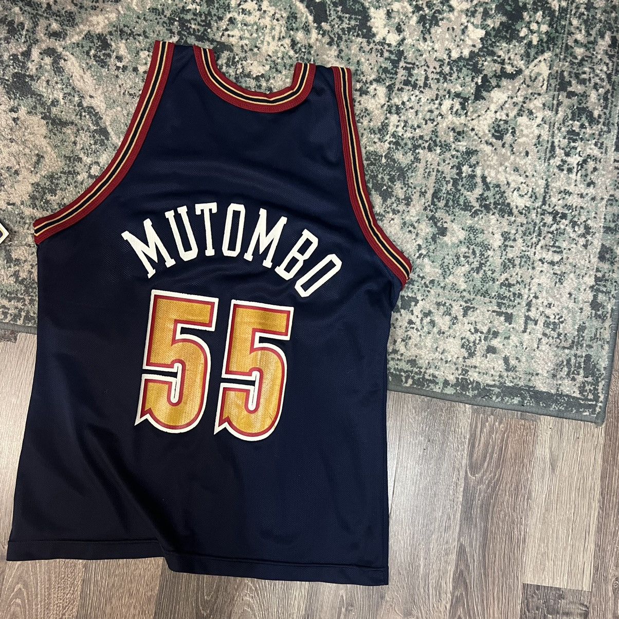 Denver Nuggets champion jersey mutombo 90s