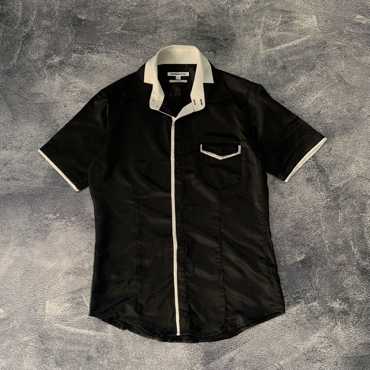 If Six Was Nine × Le Grande Bleu (L.G.B.) × semanticdesign 🔥RARE🔥Semantic Design Bowling Shirt Size US M / EU 48-50 / 2 - 1 Thumbnail