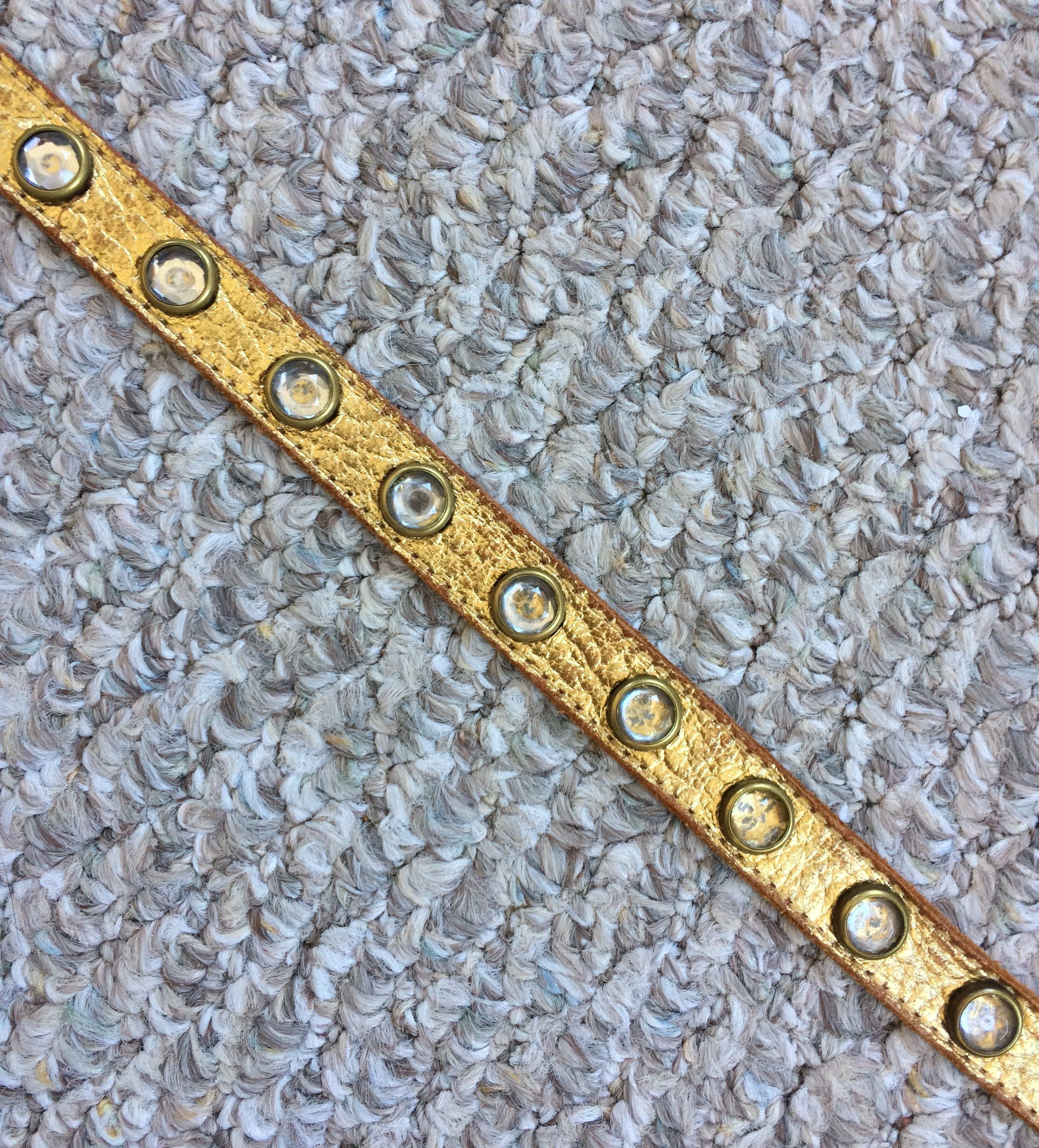 Number (N)ine FW08 Crystal Studded Leather Belt Size 32 - 3 Thumbnail