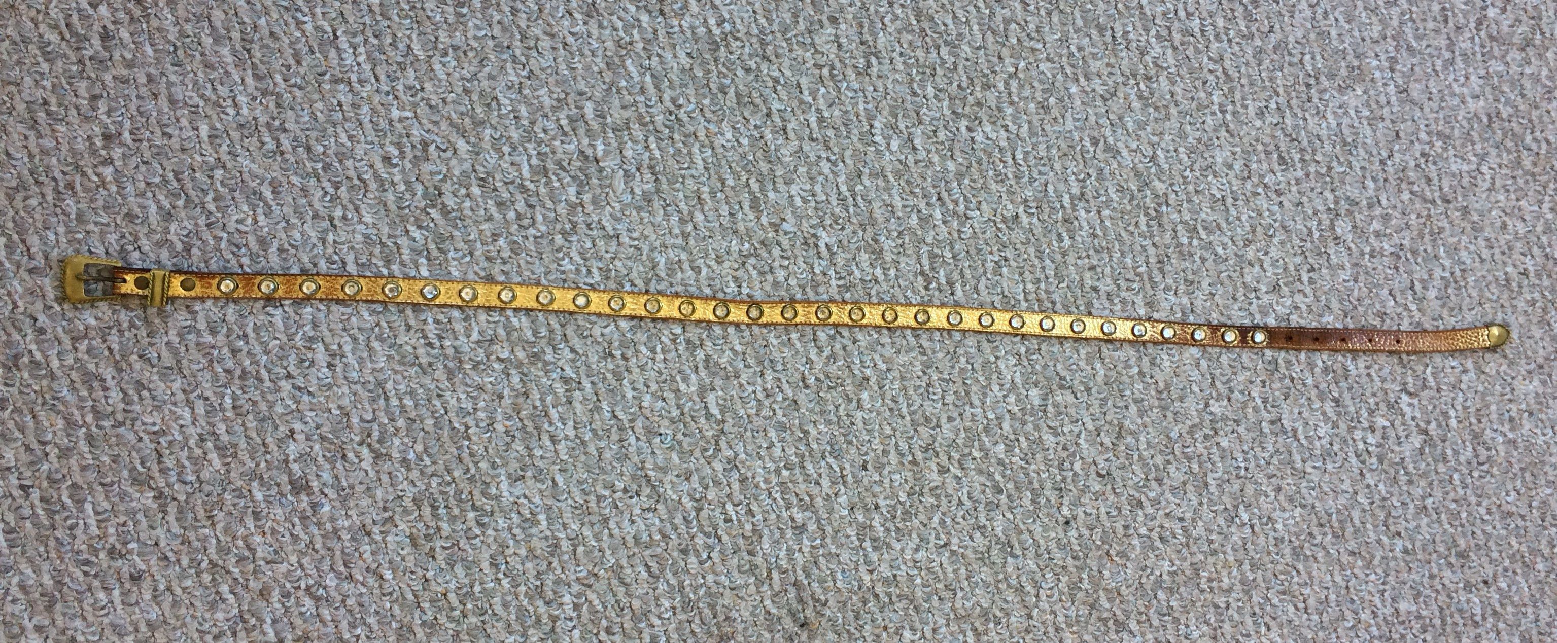Number (N)ine FW08 Crystal Studded Leather Belt Size 32 - 6 Thumbnail