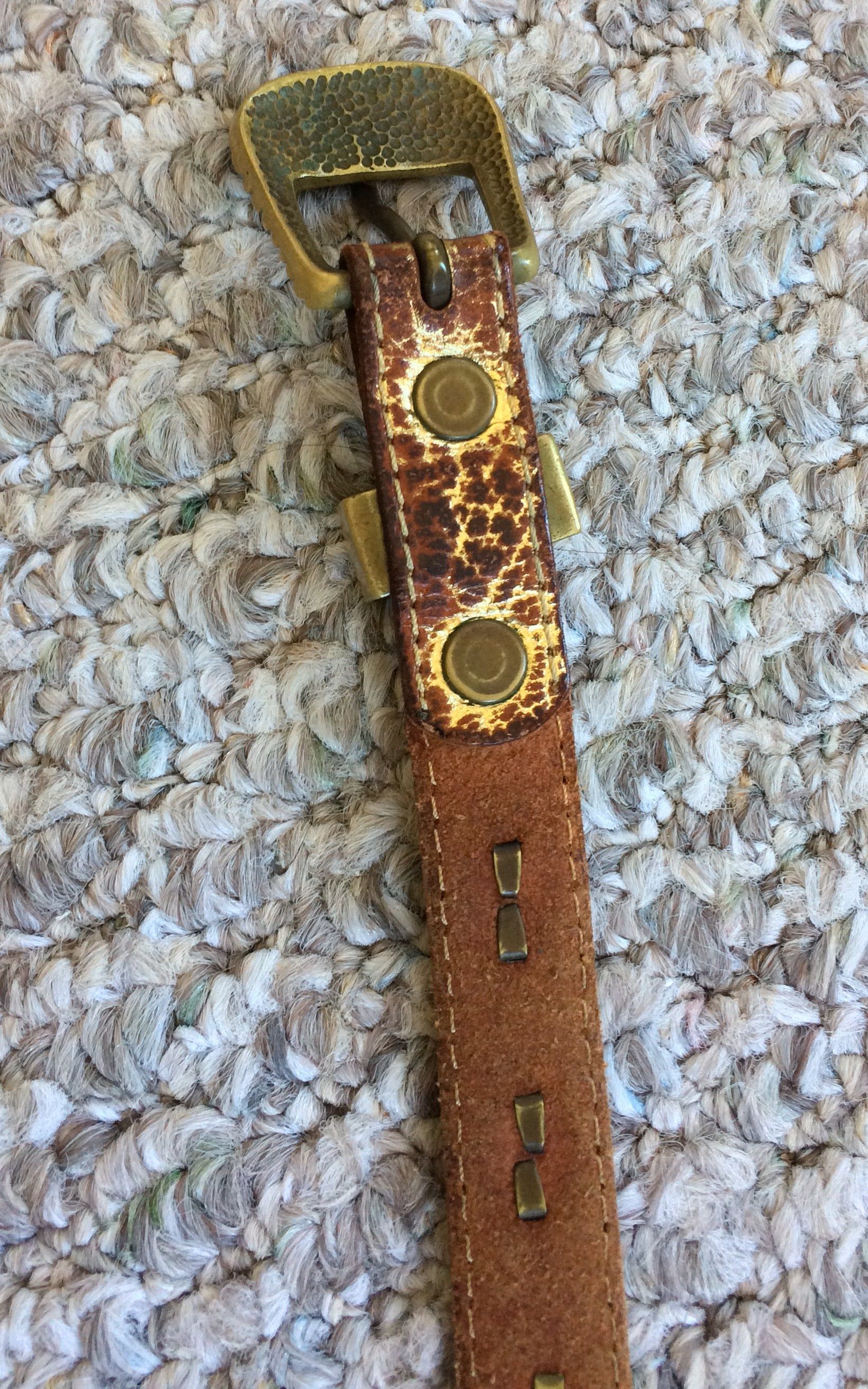 Number (N)ine FW08 Crystal Studded Leather Belt Size 32 - 5 Thumbnail