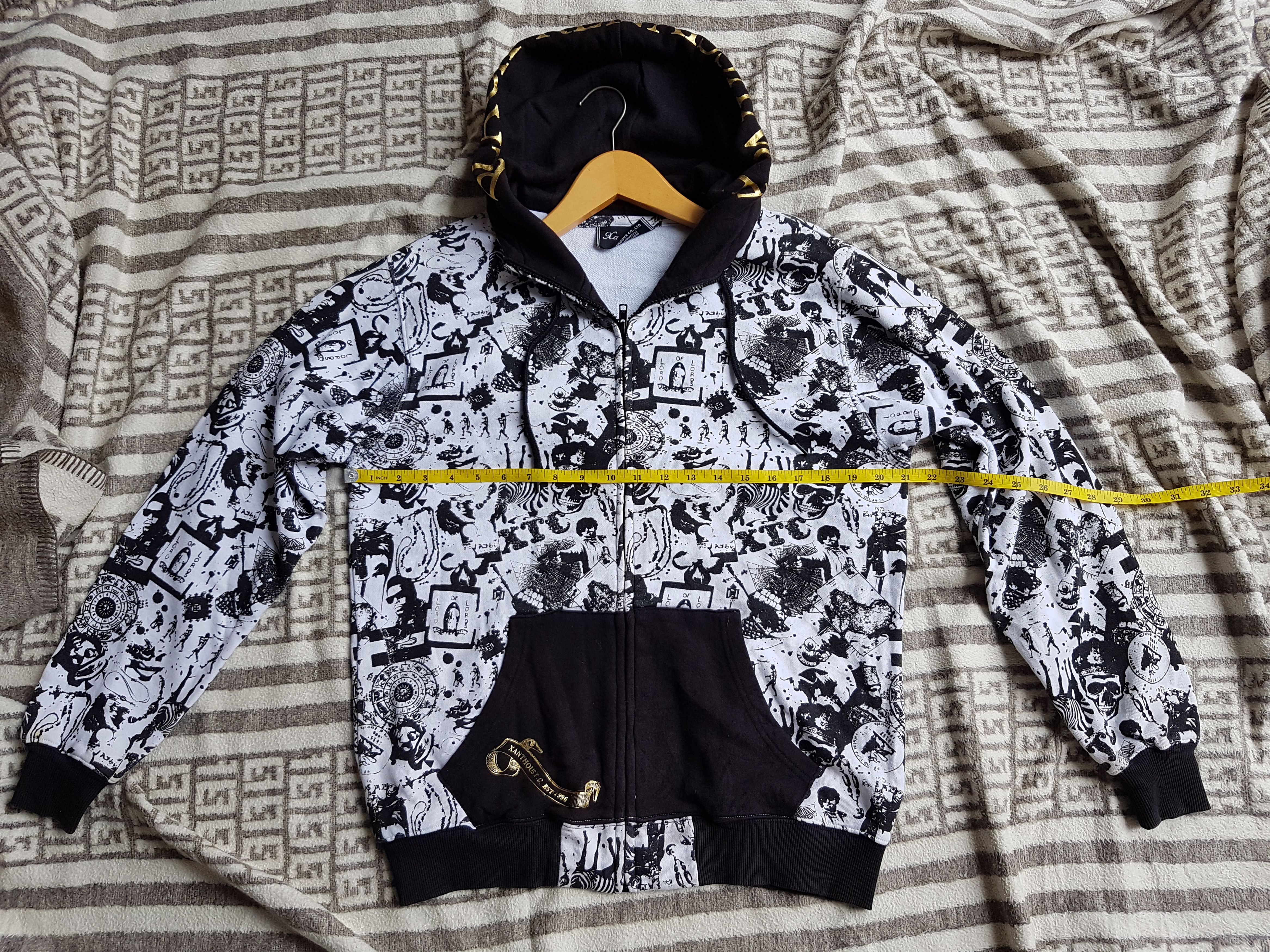 Le Grande Bleu (L.G.B.) Japanese Brand Xanthous Monogram Zip Hoodie Size US M / EU 48-50 / 2 - 7 Thumbnail