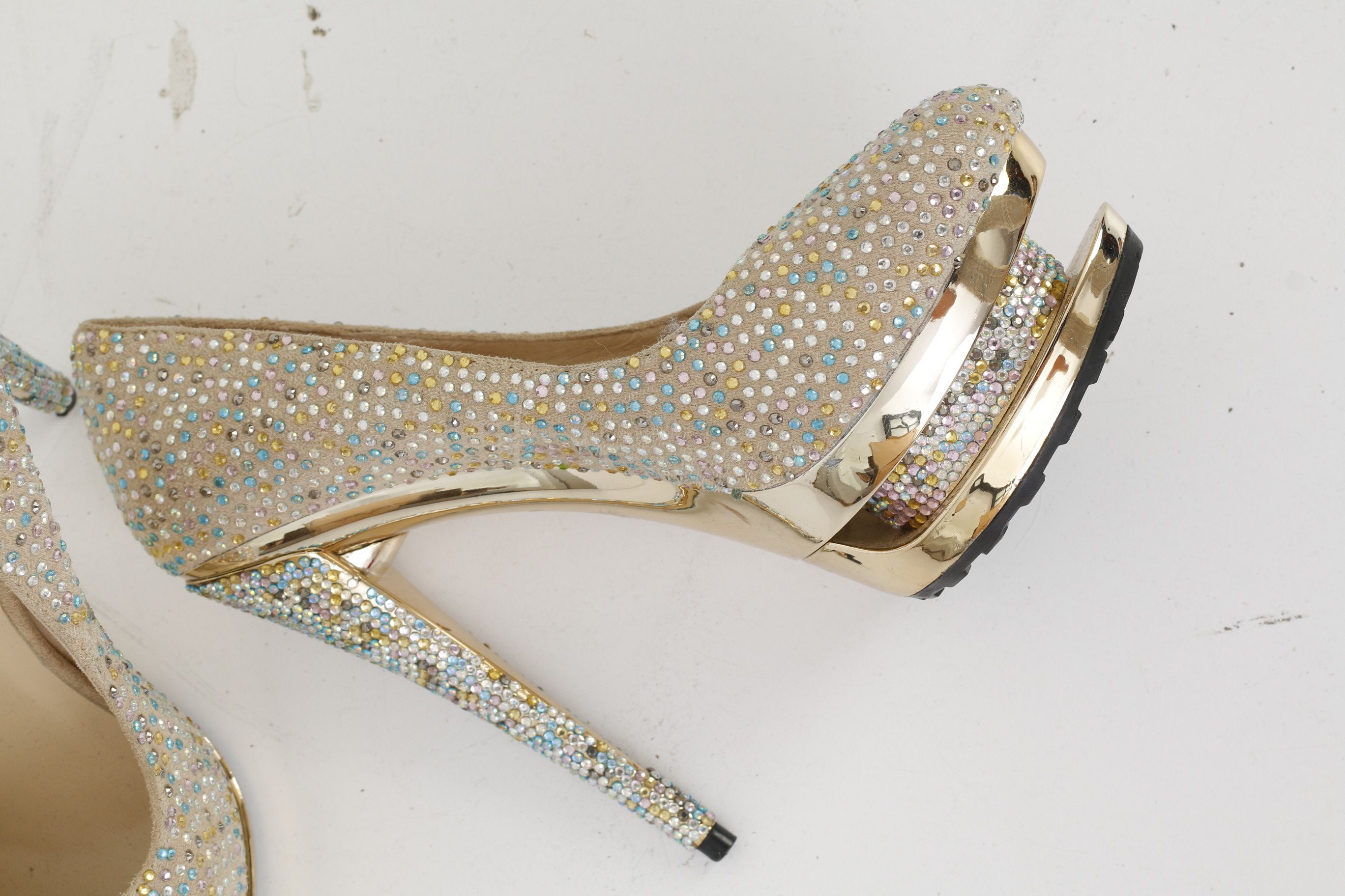 Vintage GIANMARCO LORENZI Couture Women 36 Toe Heels Beige 10121 Size US 5 / IT 35 - 5 Thumbnail