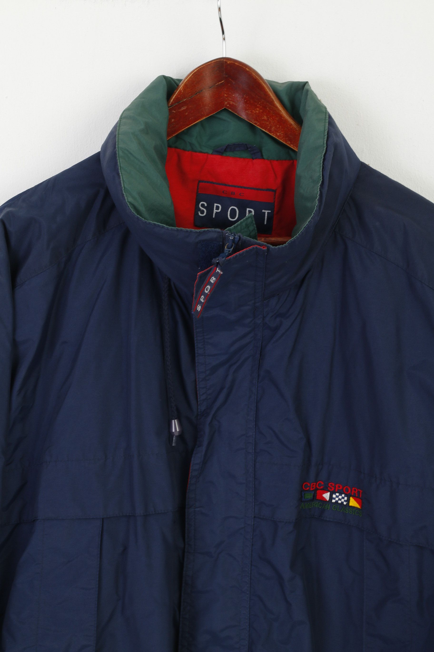 Vintage CBC Sport Men L Jacket Navy Hood American Classics 6874 Size US L / EU 52-54 / 3 - 3 Thumbnail