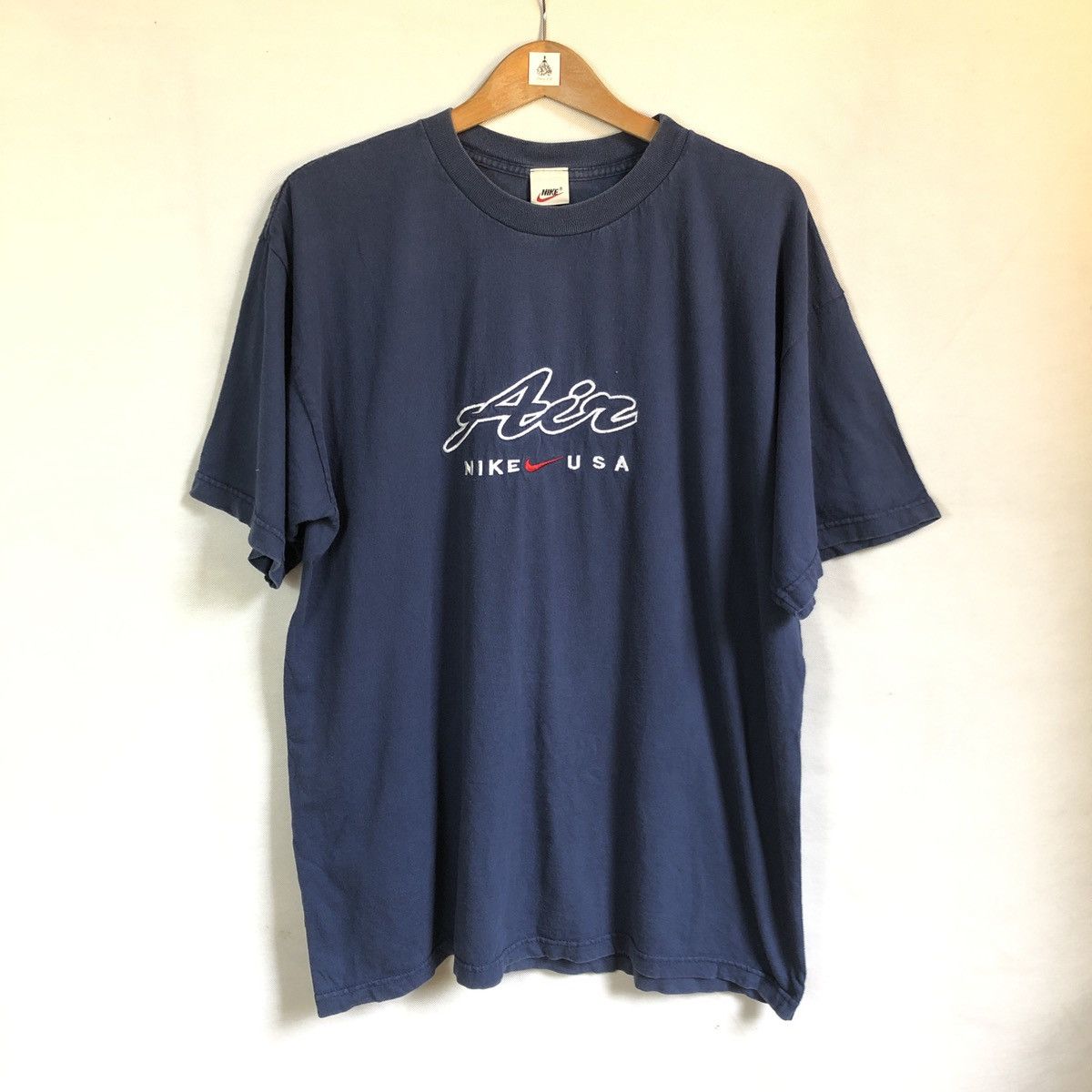 Vintage Rare!! Vintage 90s Nike Air Center Swoosh Embroidery Tee Size US XL / EU 56 / 4 - 3 Thumbnail