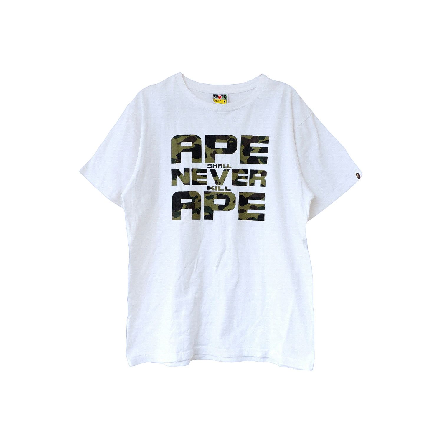 Bape BAPE 'APE SHALL NEVER KILL APE' CAMO TYPE T-SHIRT Size US M / EU 48-50 / 2 - 1 Thumbnail