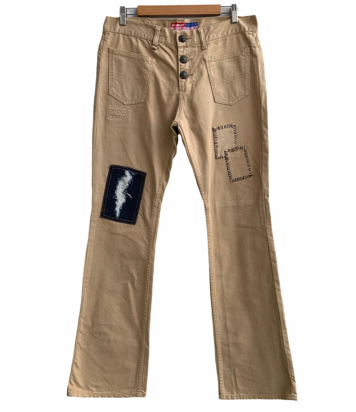 Japanese Brand Vintage japanese Brand Blutenblatt Patch Work pants Size US 33 - 1 Thumbnail