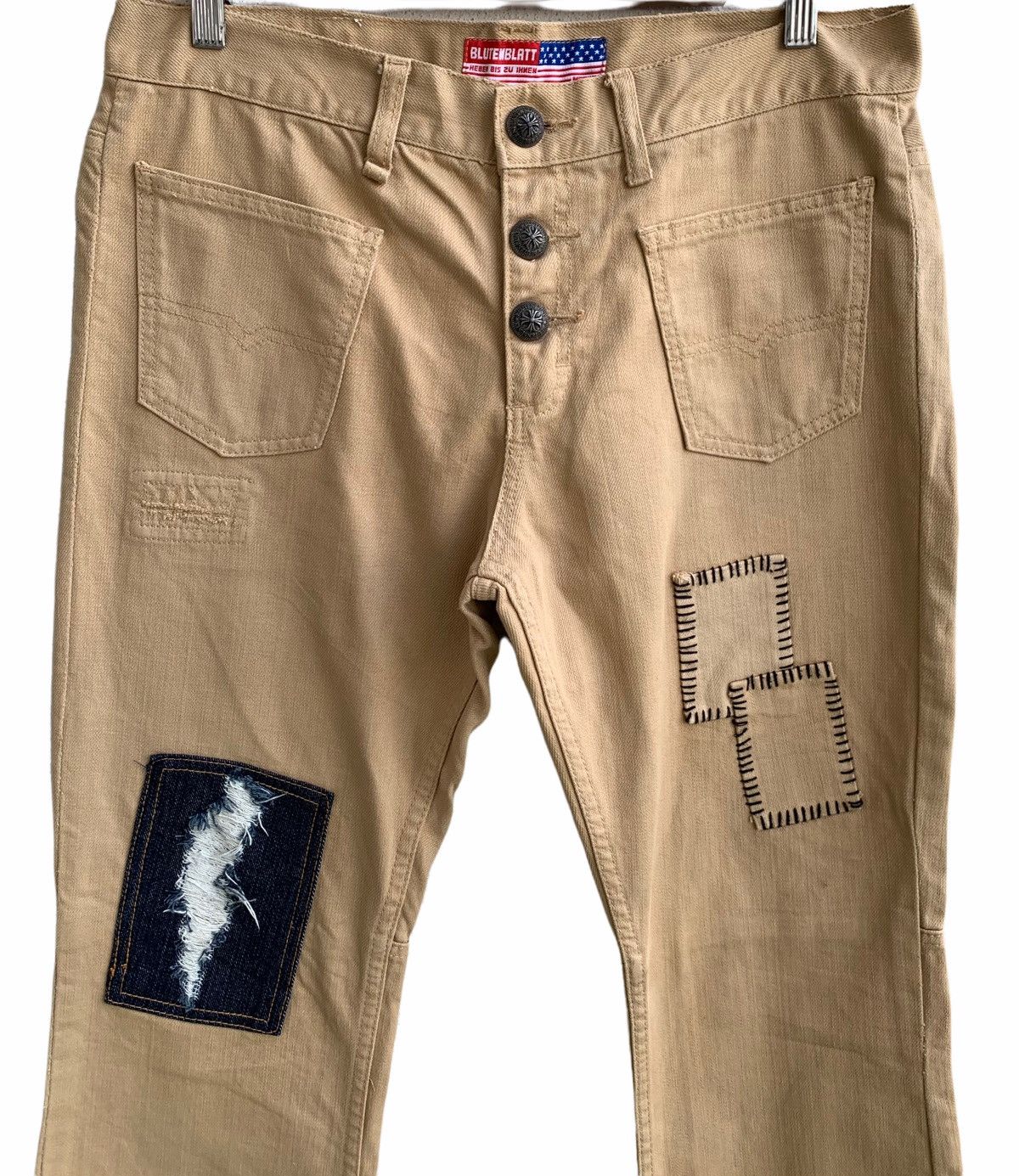 Japanese Brand Vintage japanese Brand Blutenblatt Patch Work pants Size US 33 - 3 Thumbnail