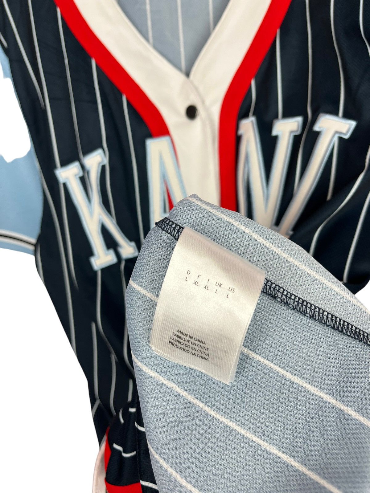Karl Kani × Vintage Vintage Karl Kani Striped Jersey Size US L / EU 52-54 / 3 - 5 Thumbnail