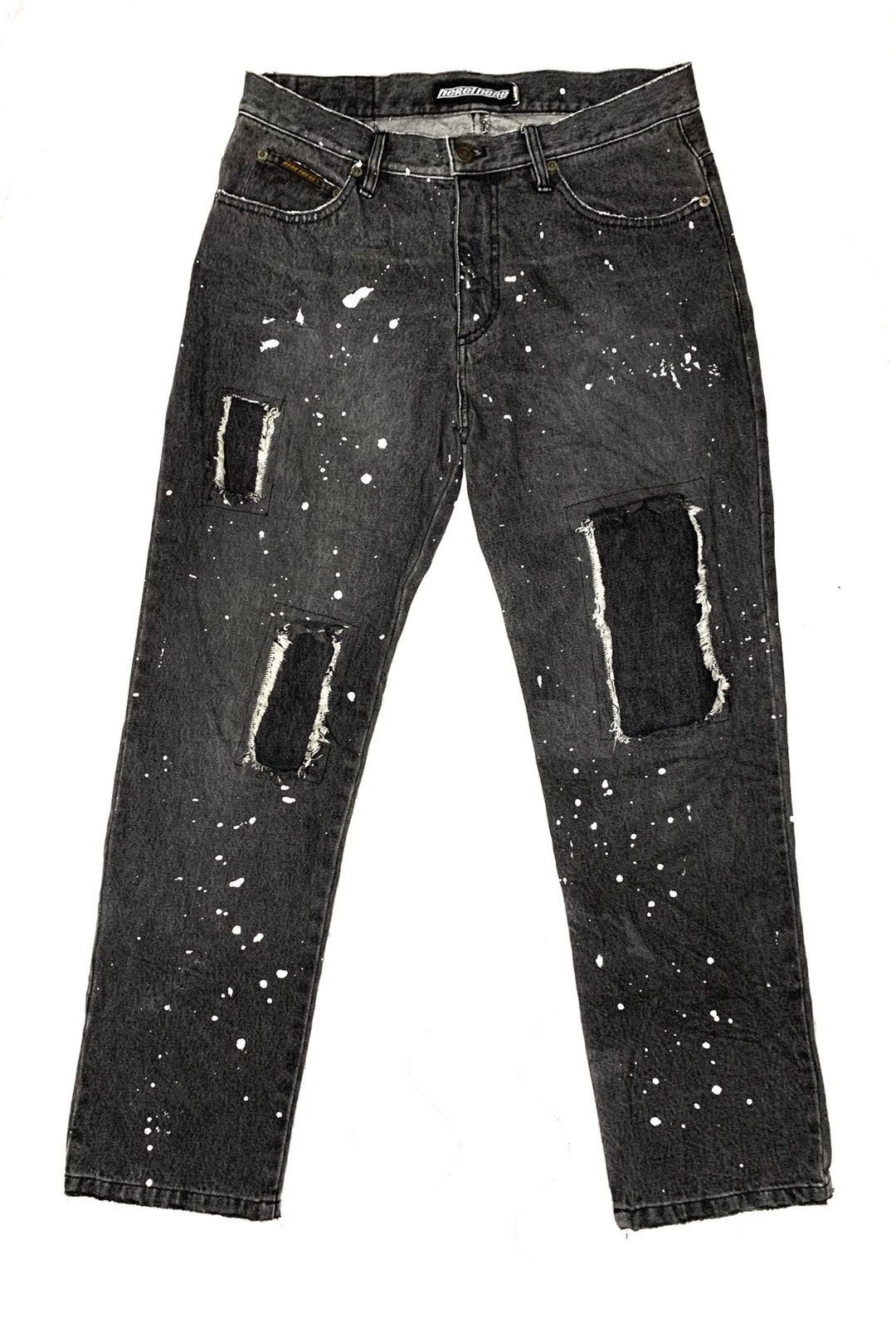 Designer × Helmut Lang × Vintage 🔥Helmut Lang Painted Splash Design Trousers Pants Size US 31 - 1 Thumbnail