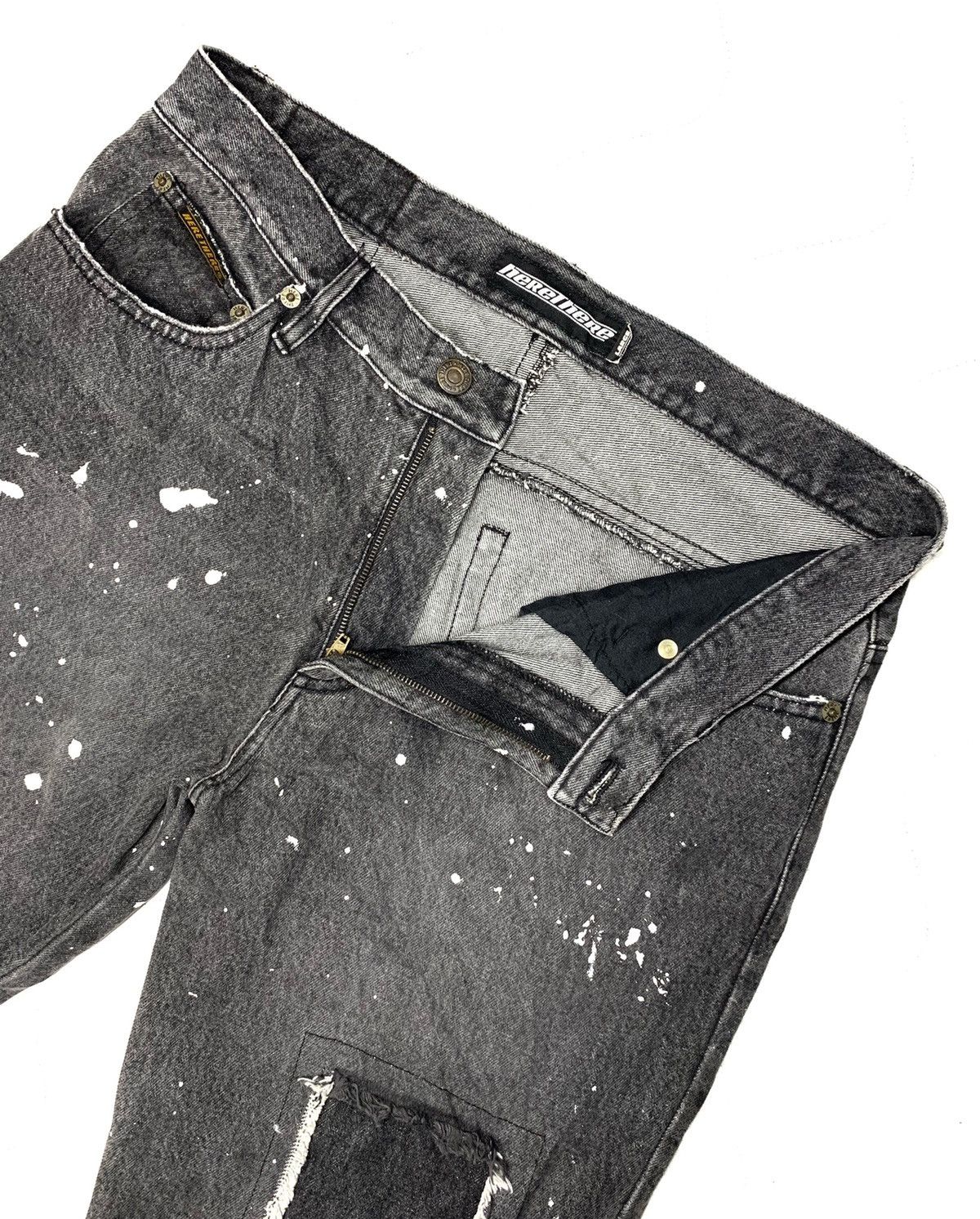 Designer × Helmut Lang × Vintage 🔥Helmut Lang Painted Splash Design Trousers Pants Size US 31 - 5 Thumbnail