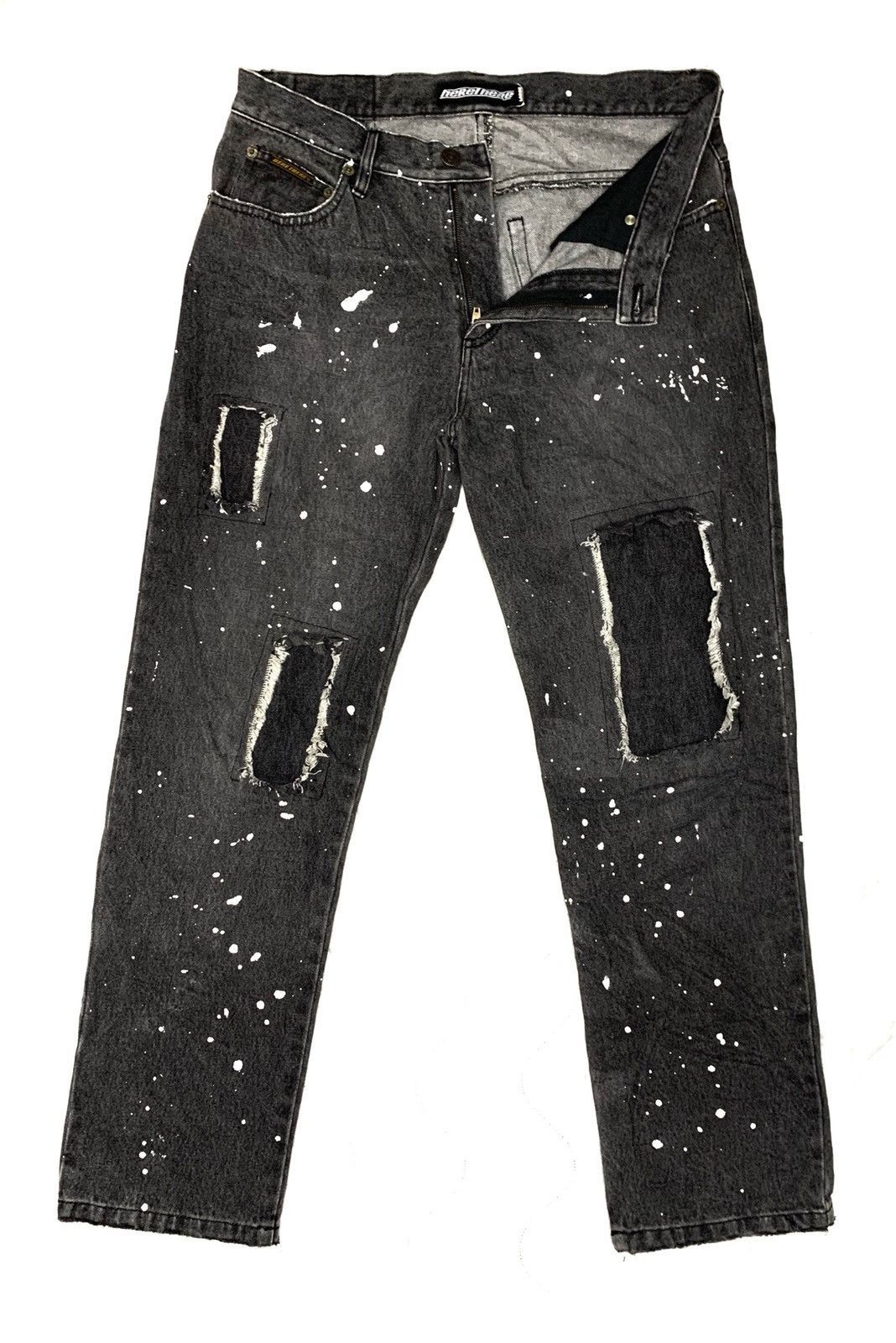 Designer × Helmut Lang × Vintage 🔥Helmut Lang Painted Splash Design Trousers Pants Size US 31 - 4 Thumbnail