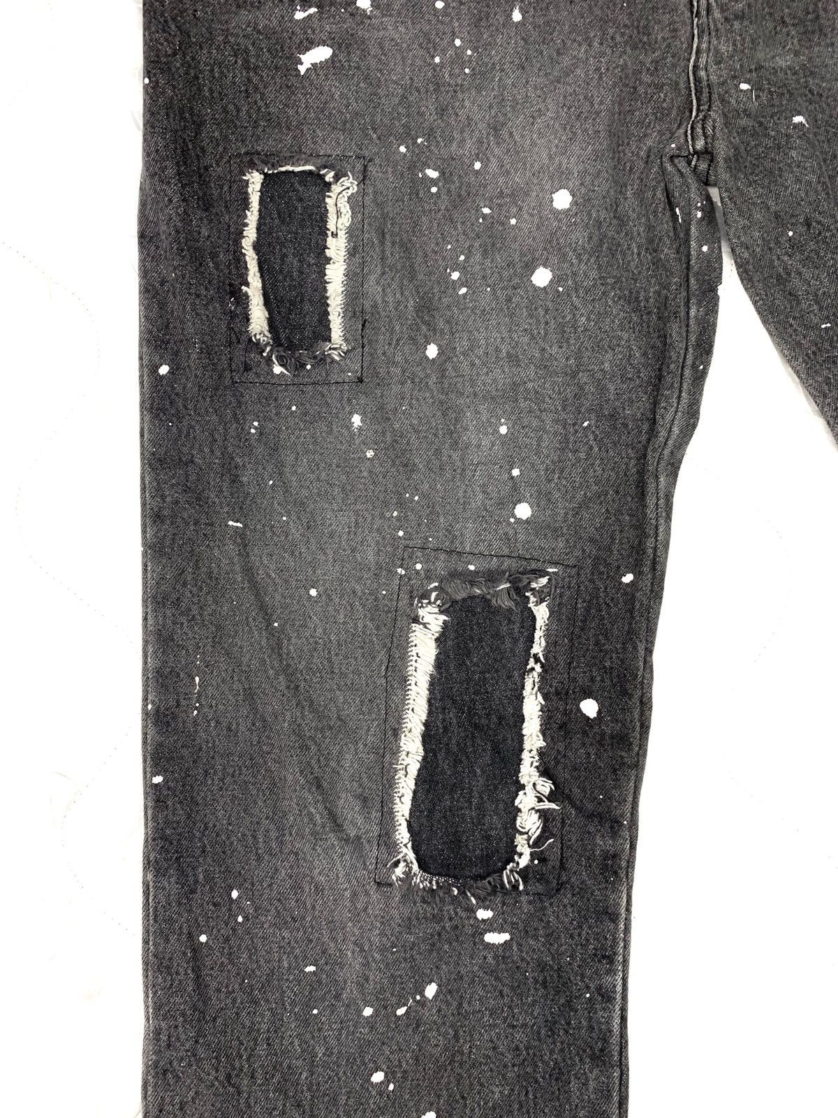 Designer × Helmut Lang × Vintage 🔥Helmut Lang Painted Splash Design Trousers Pants Size US 31 - 7 Thumbnail