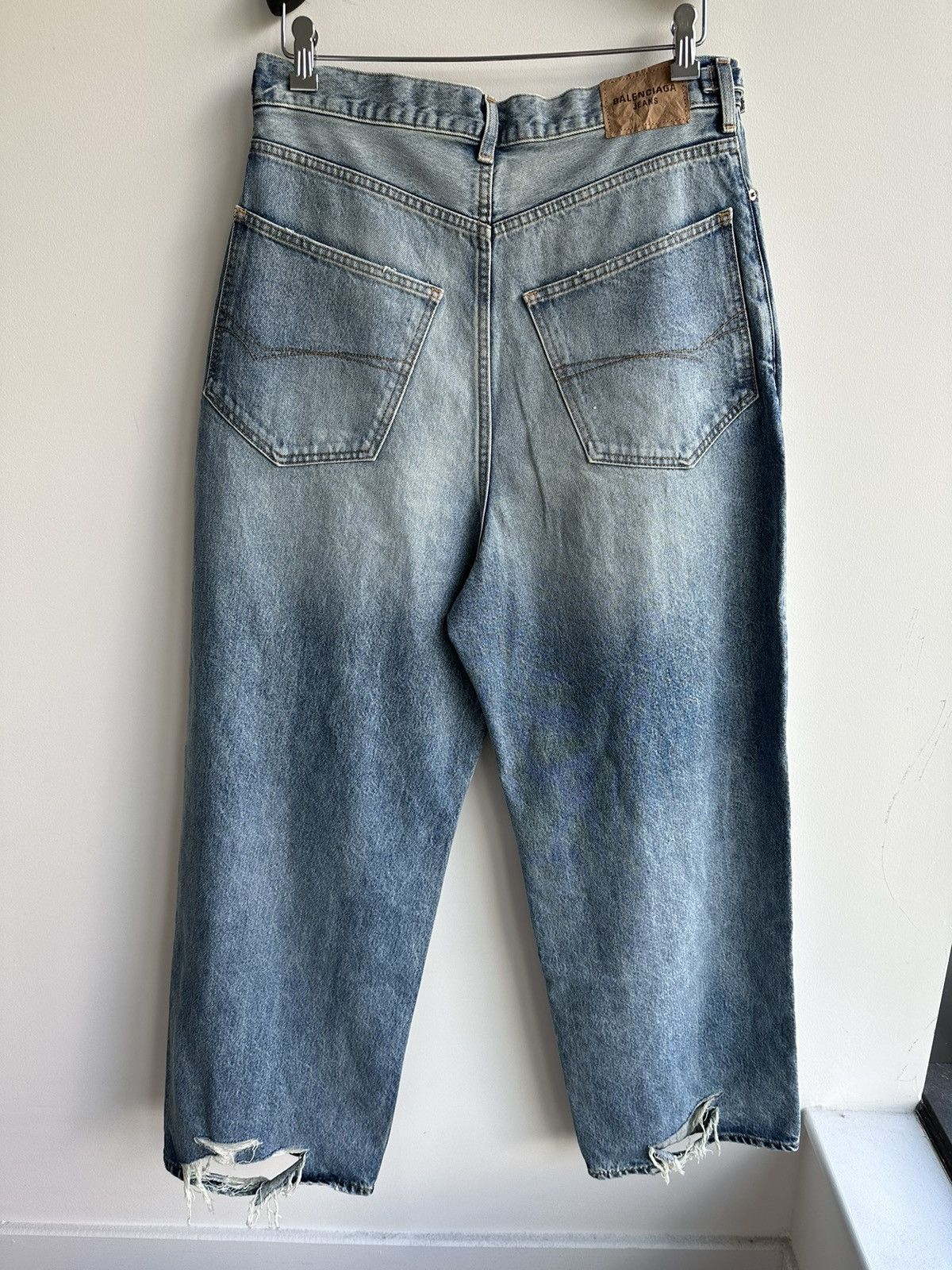 【BALENCIAGA】DESTROYED SKATER JEANS Balenciaga Mud Wash Destroyed Skater Jeans | CLD Collective