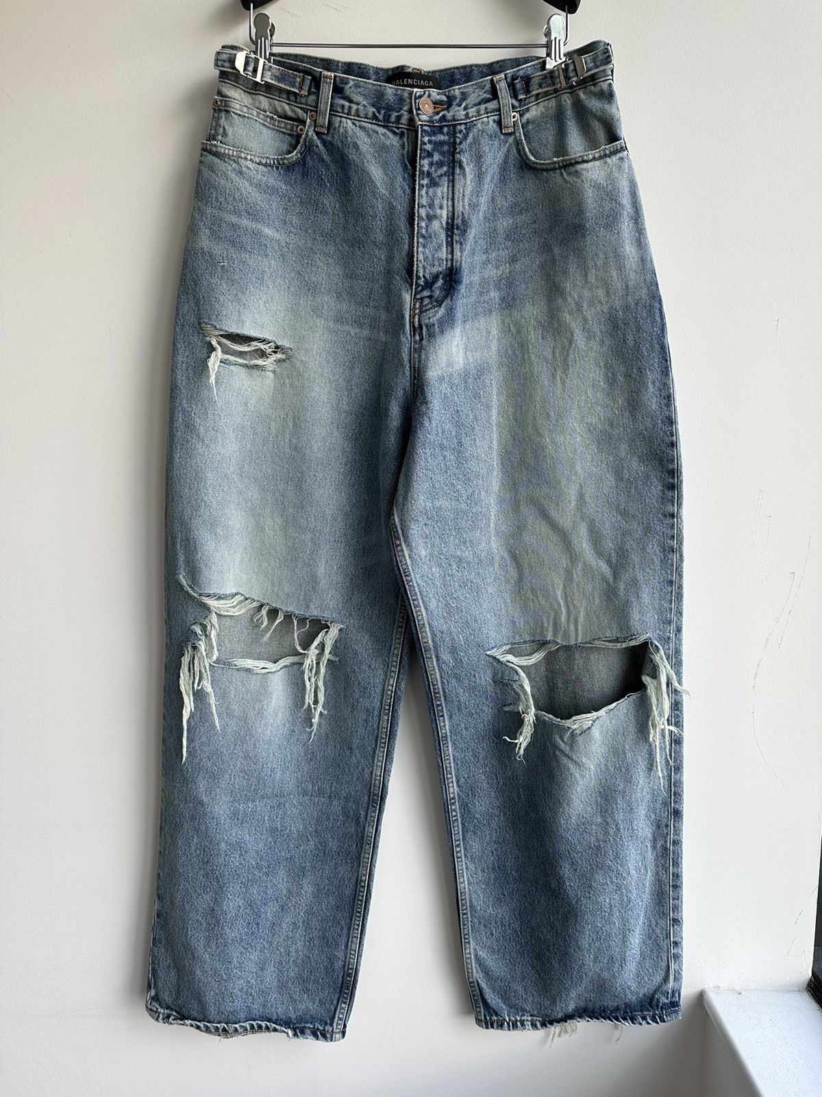 Balenciaga Destroyed Jeans | Grailed