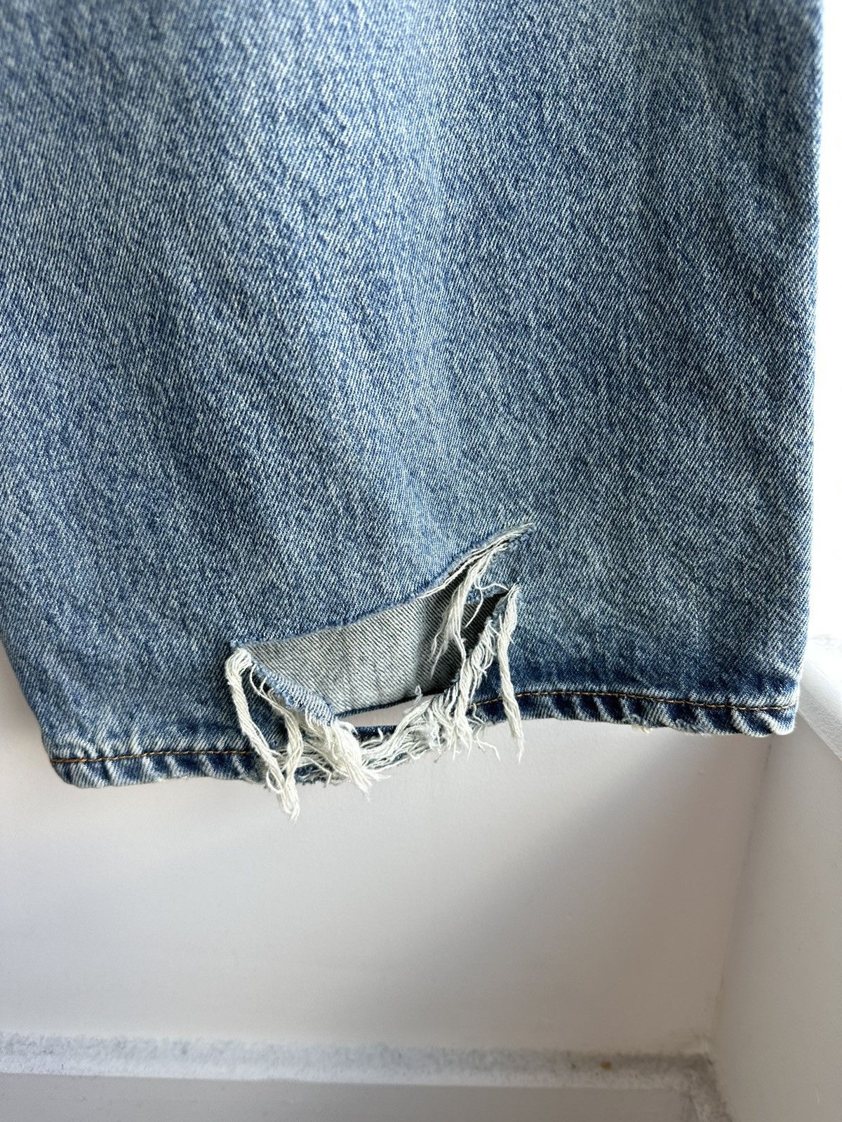 BALENCIAGA DESTROYED SKATER DENIM BAGGY JEANS PANTS