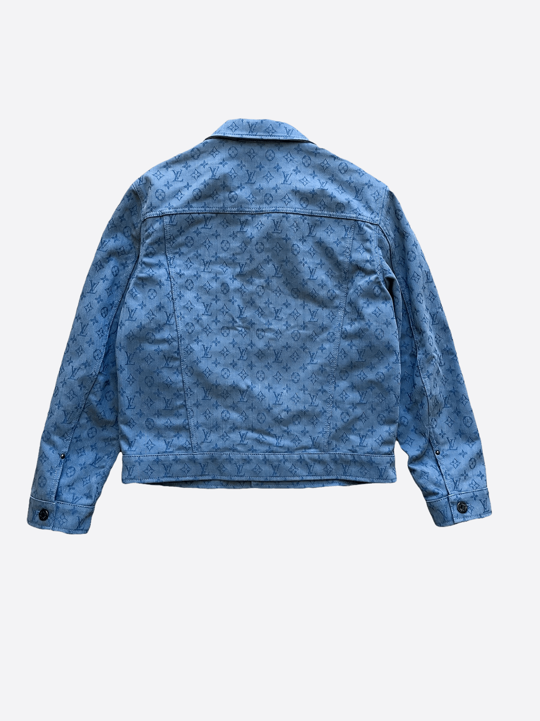 Louis Vuitton Louis Vuitton Blue Monogram Denim Jacket Size US M / EU 48-50 / 2 - 2 Thumbnail