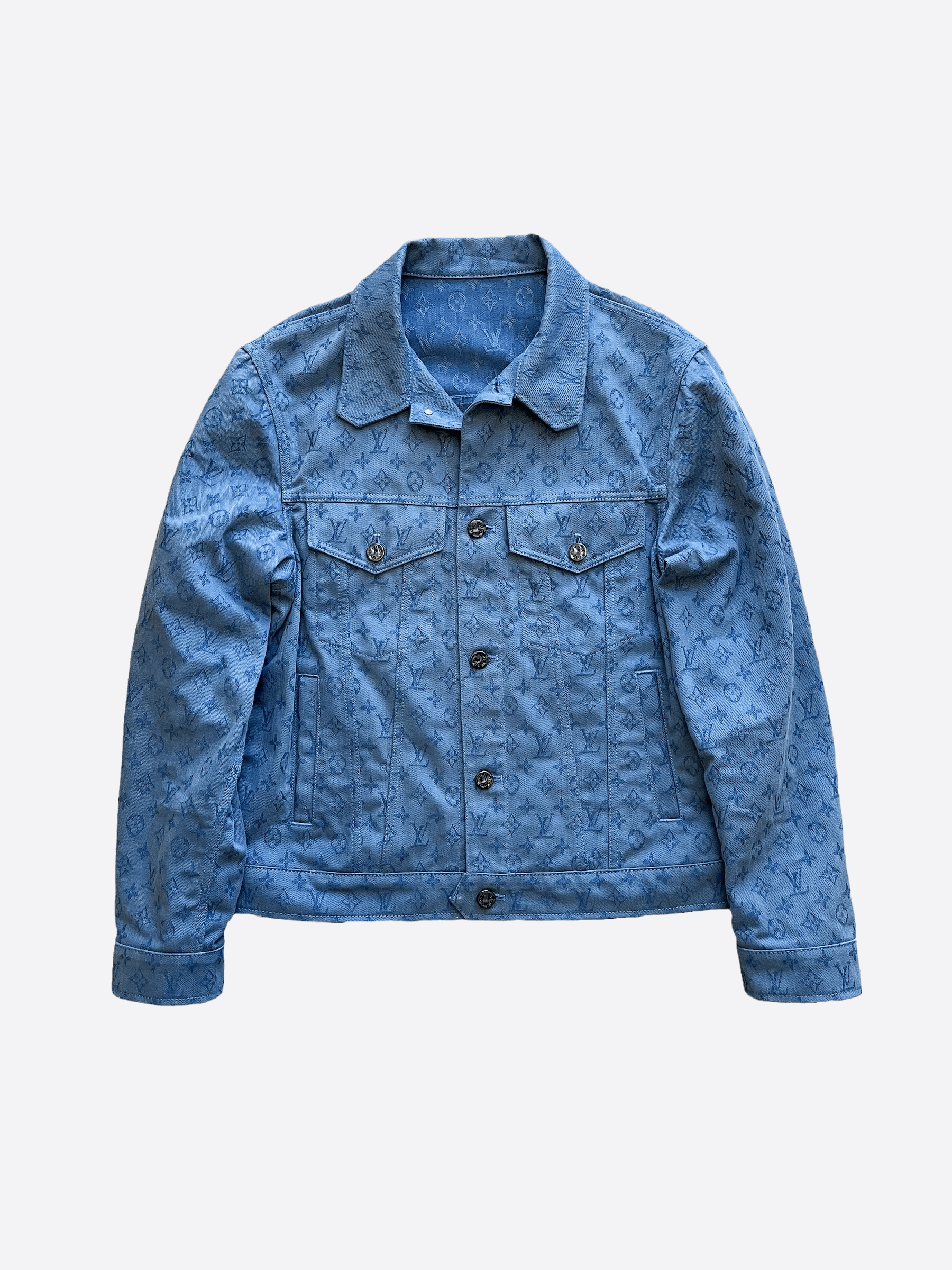 Louis Vuitton Louis Vuitton Blue Monogram Denim Jacket Size US M / EU 48-50 / 2 - 1 Thumbnail