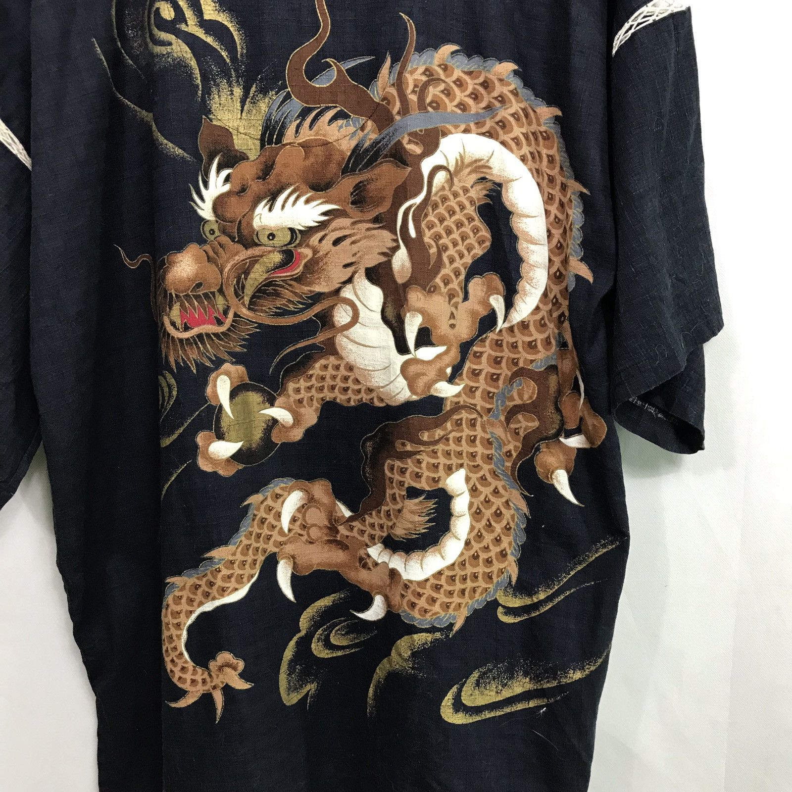 Japanese Brand 🔥Rare Vintage Japanese dragon kimono Cardigan Shirt Size US L / EU 52-54 / 3 - 2 Thumbnail