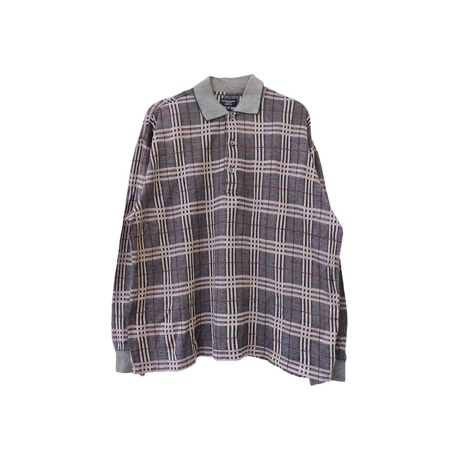 Burberry BURBERRY GOLF PLAID LONG SLEEVE POLO SHIRT Size US XL / EU 56 / 4 - 1 Thumbnail