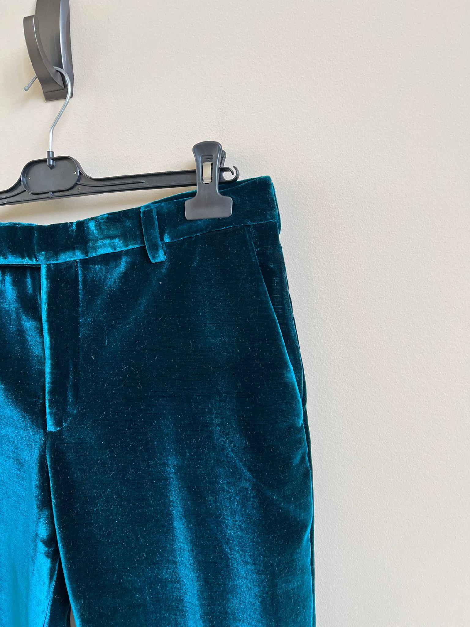 Saint Laurent Paris Velvet Suit in Blue Color Size US 30 / EU 46 - 5 Thumbnail