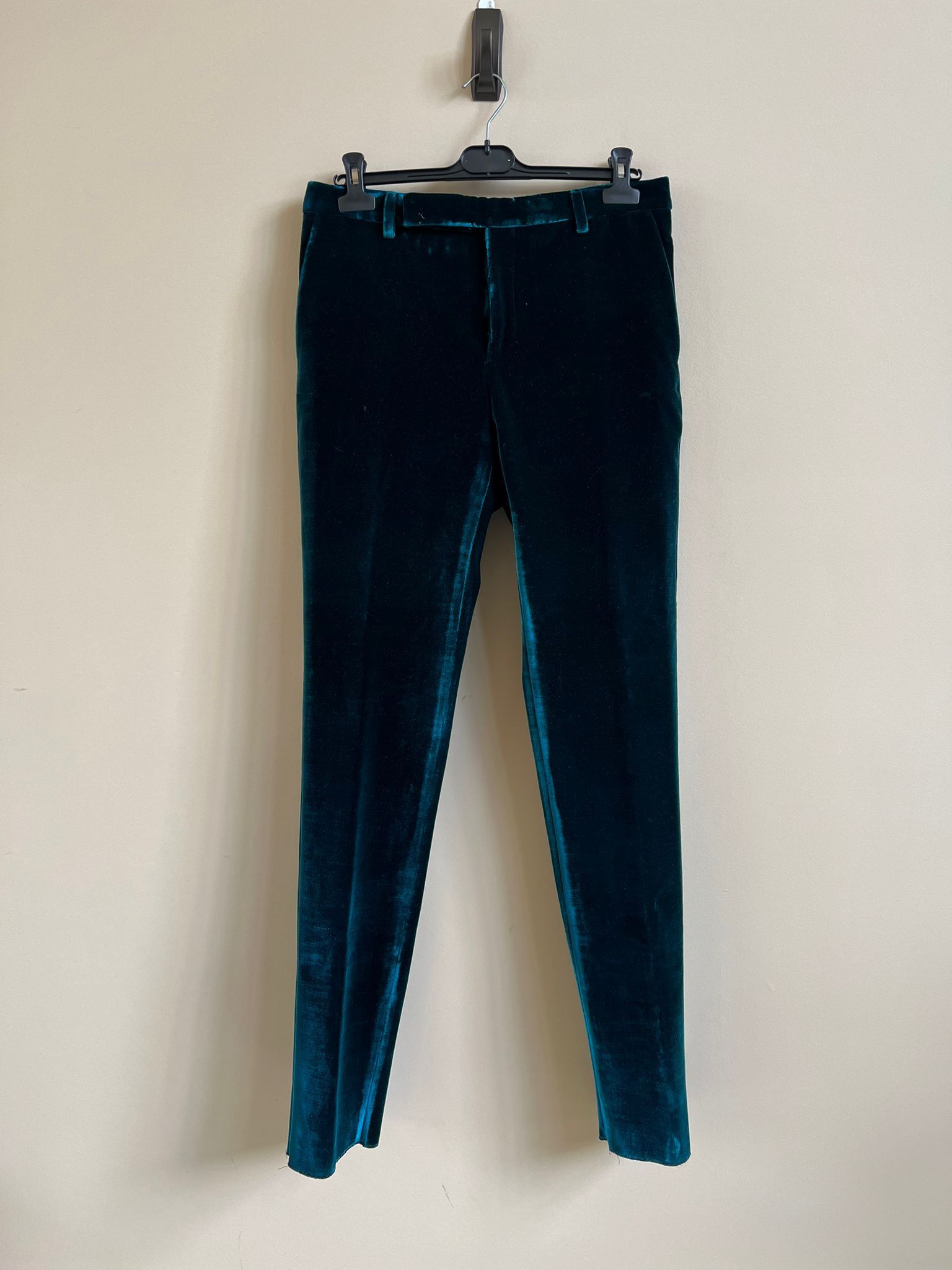 Saint Laurent Paris Velvet Suit in Blue Color Size US 30 / EU 46 - 1 Thumbnail