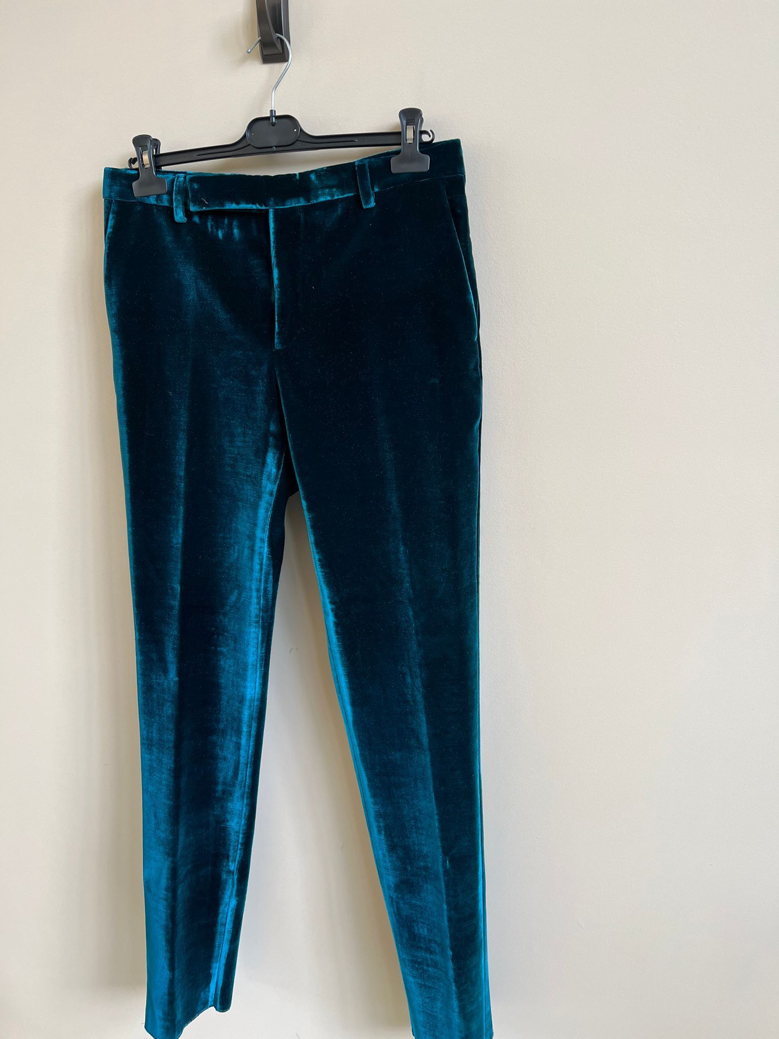 Saint Laurent Paris Velvet Suit in Blue Color Size US 30 / EU 46 - 4 Thumbnail