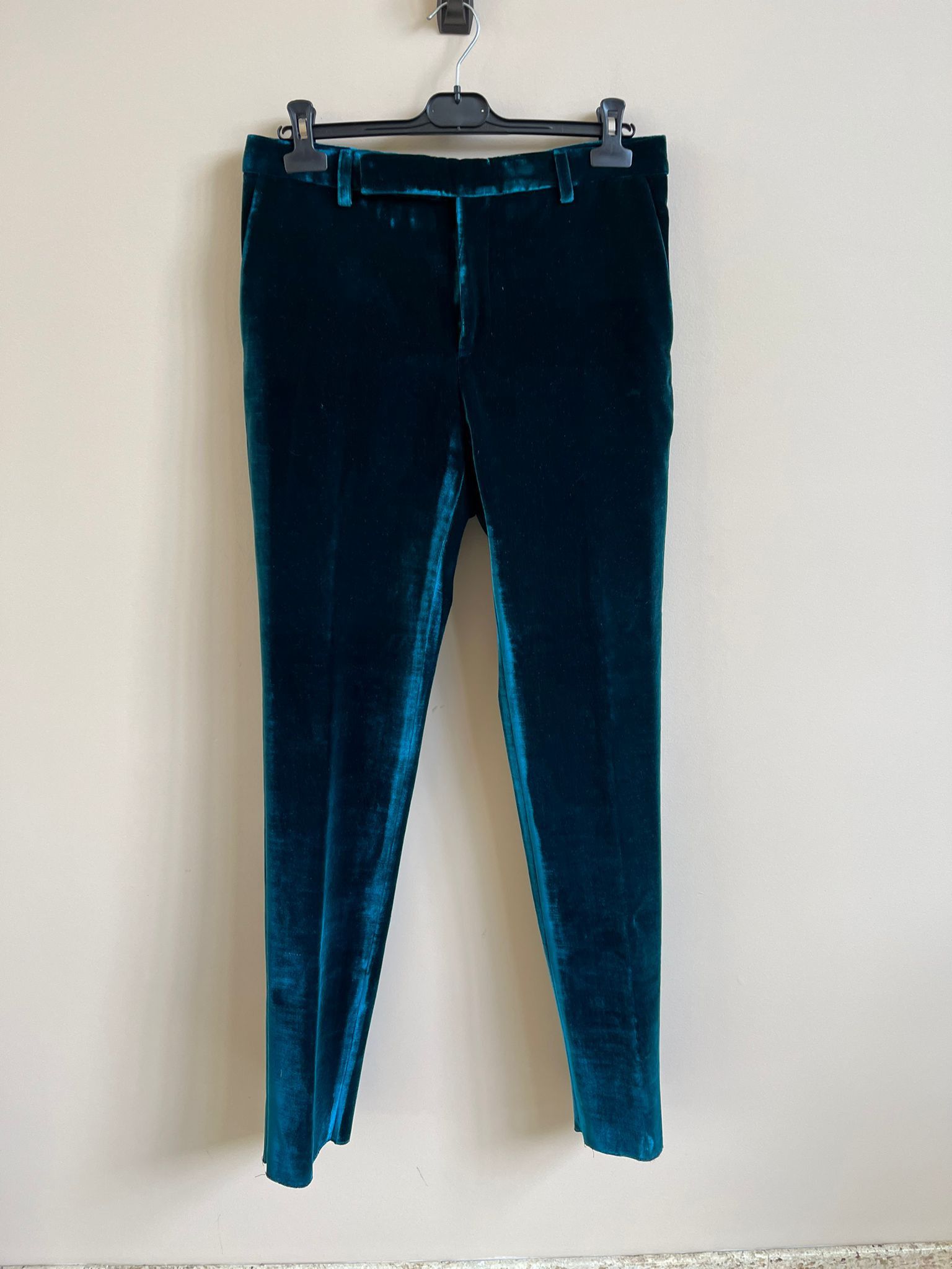 Saint Laurent Paris Velvet Suit in Blue Color Size US 30 / EU 46 - 11 Thumbnail