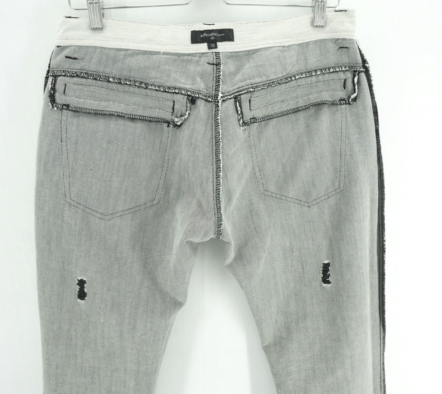 Japanese Brand Vintage! IN THE ATTIC Distressed Worn Low Rise Jeans Size US 31 - 25 Thumbnail