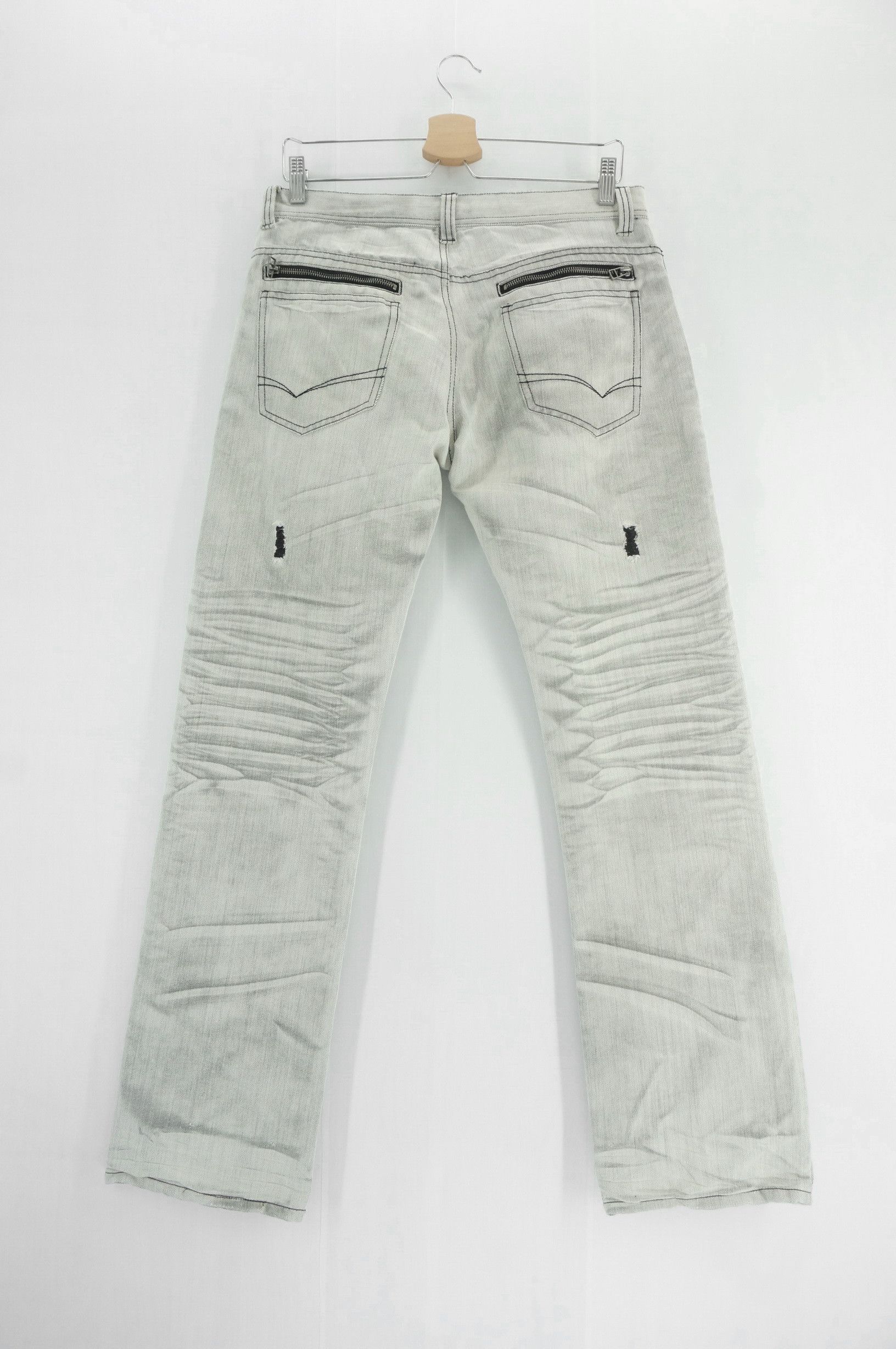 Japanese Brand Vintage! IN THE ATTIC Distressed Worn Low Rise Jeans Size US 31 - 3 Thumbnail